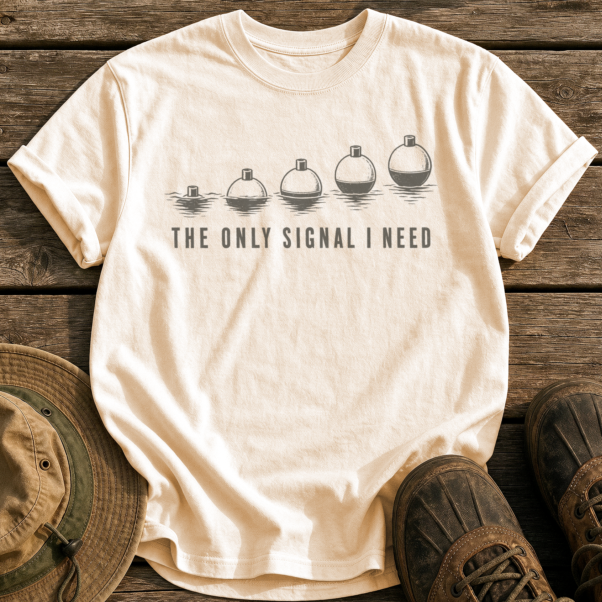 The Only Signal I Need tee - Ivory - front