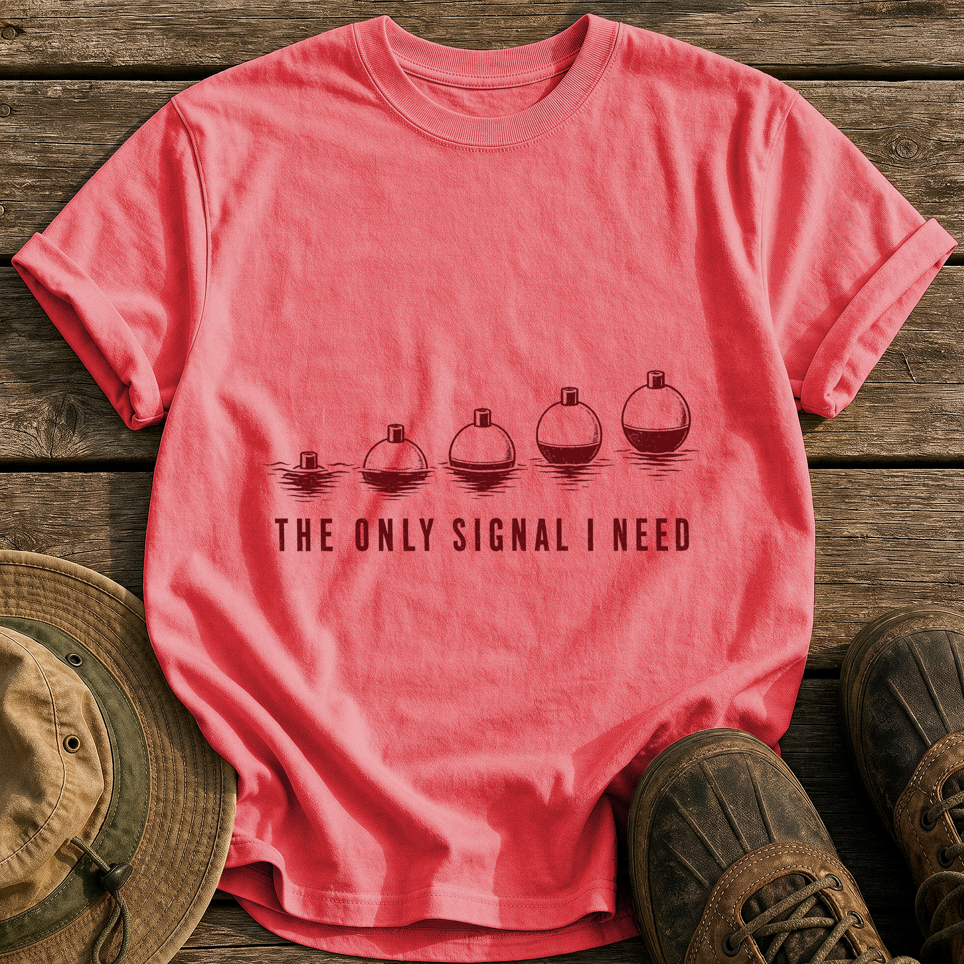 The Only Signal I Need tee - Watermelon - front
