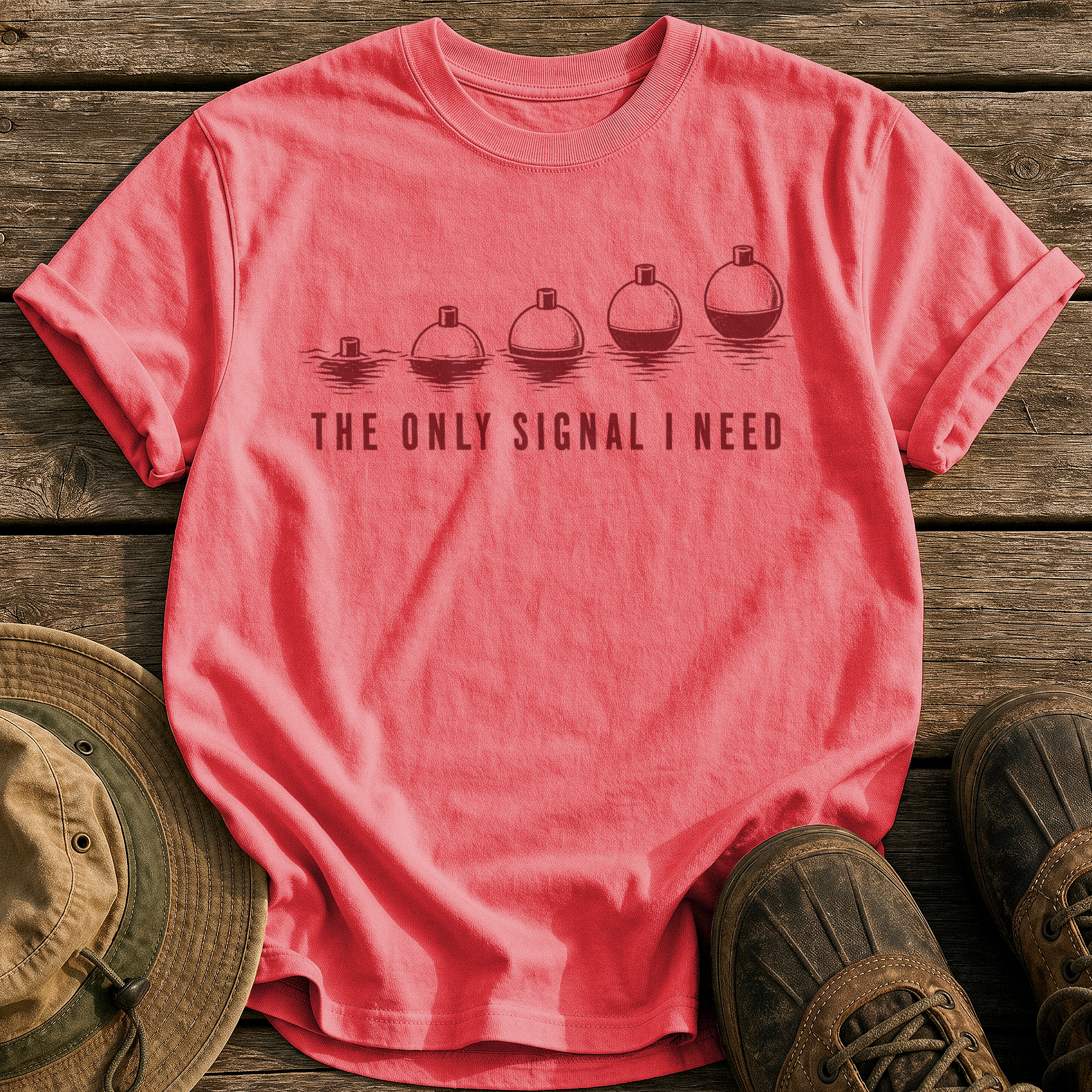 The Only Signal I Need tee - Watermelon - front
