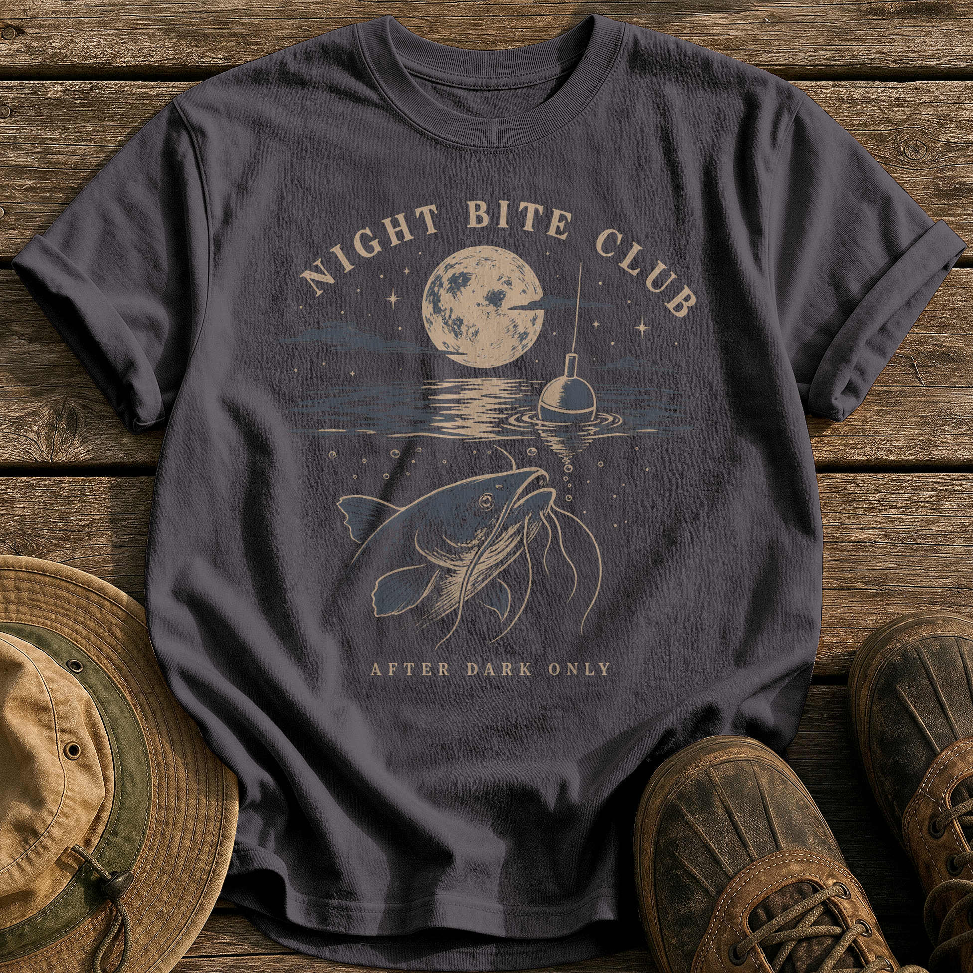 Night Bite Club tee - Graphite - front