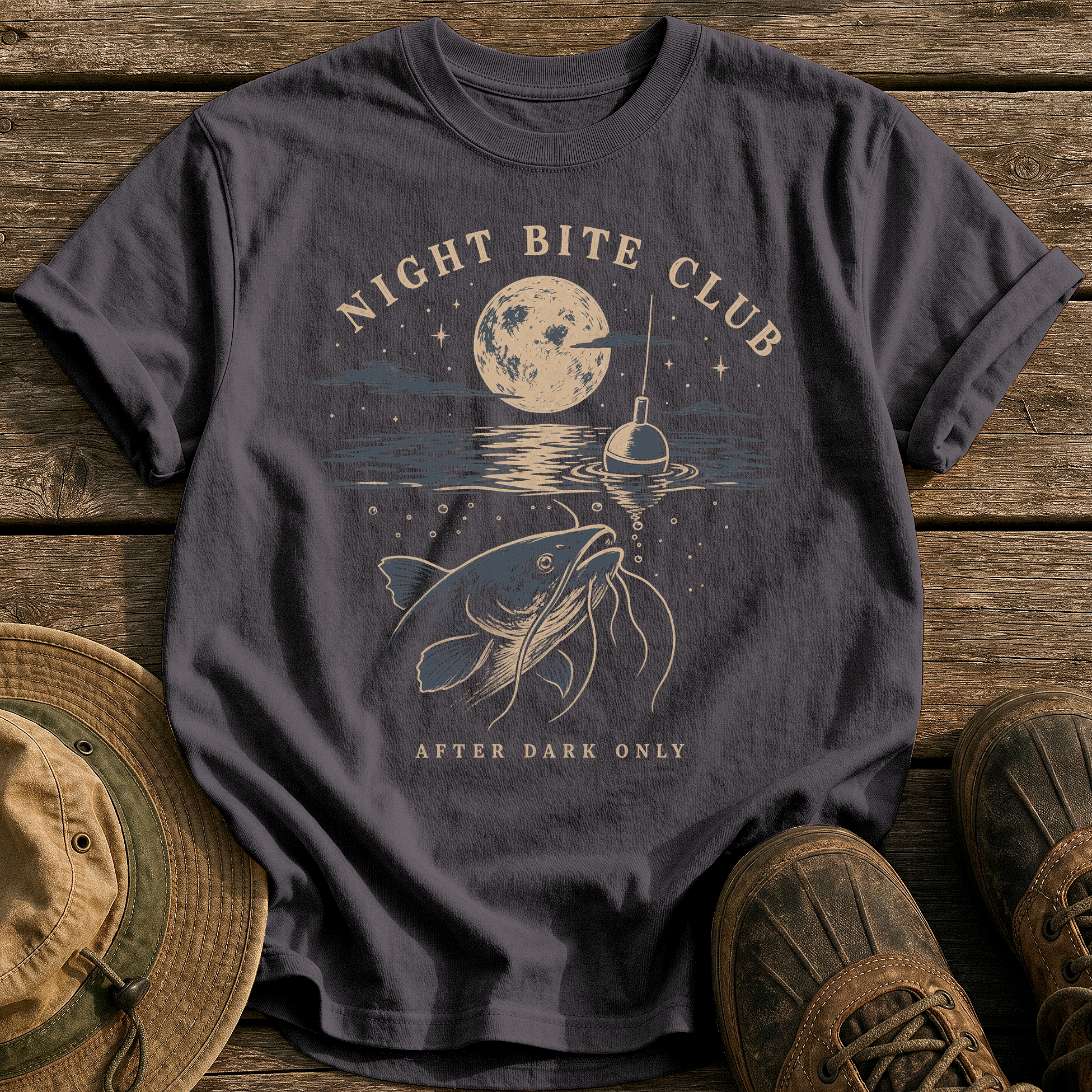 Night Bite Club tee - Graphite - front