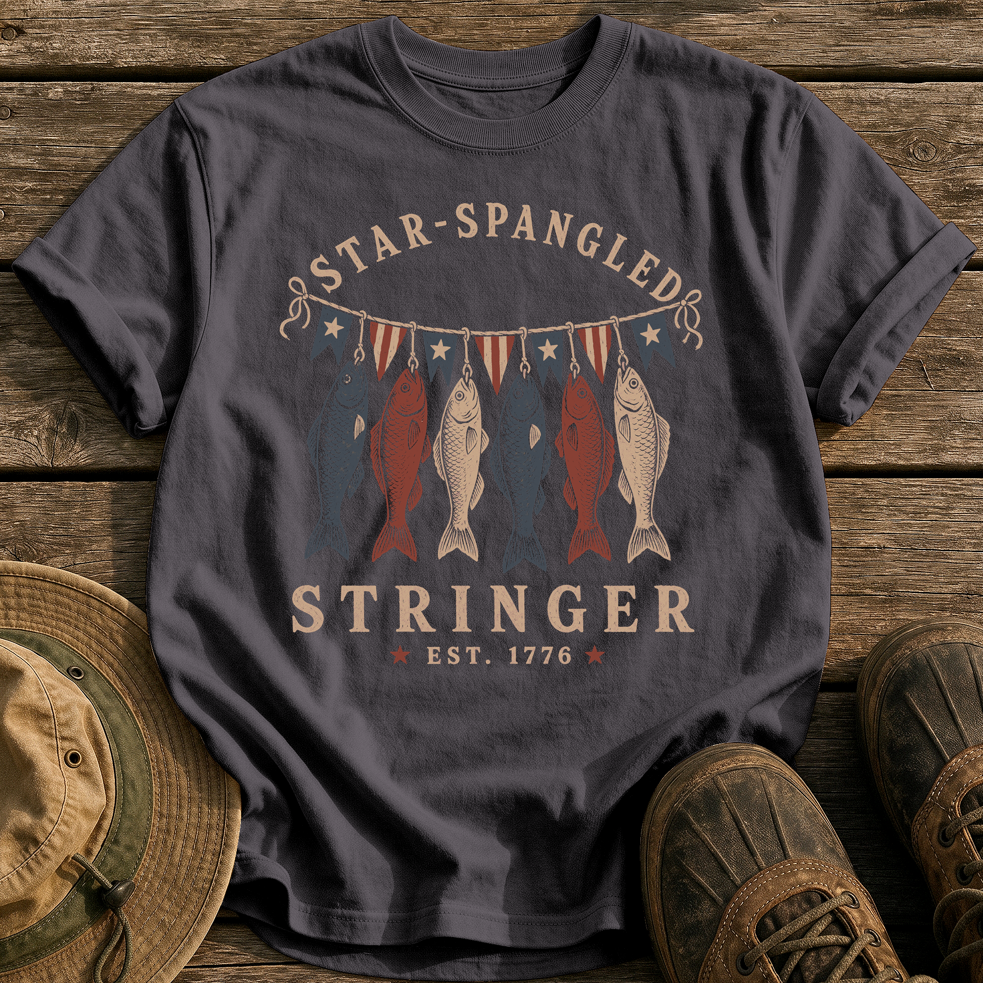 Star-Spangled Stringer tee - Graphite - front