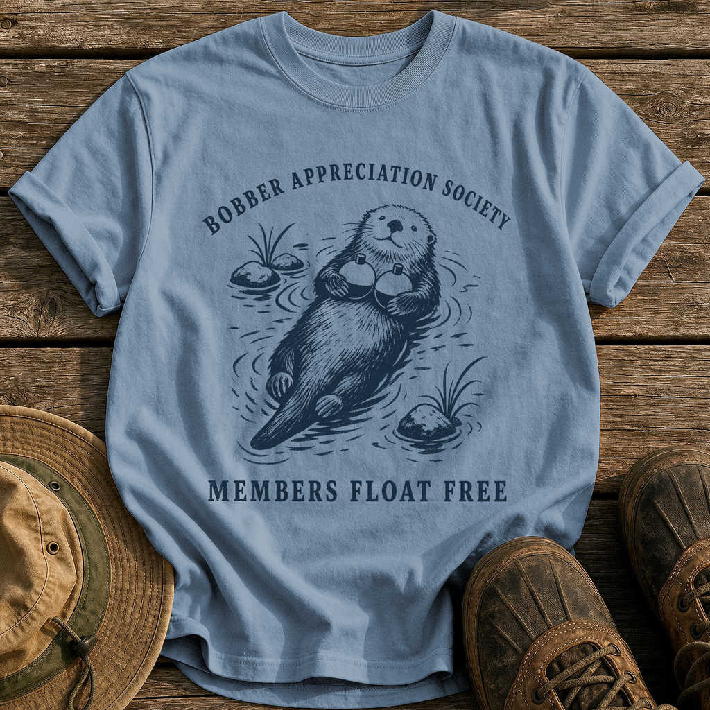 Bobber Appreciation Society tee - Blue Jean - front