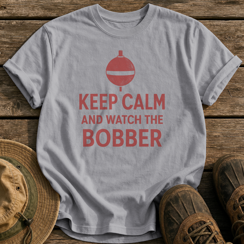 Keep Calm and Watch Bobber tee - Grey - front