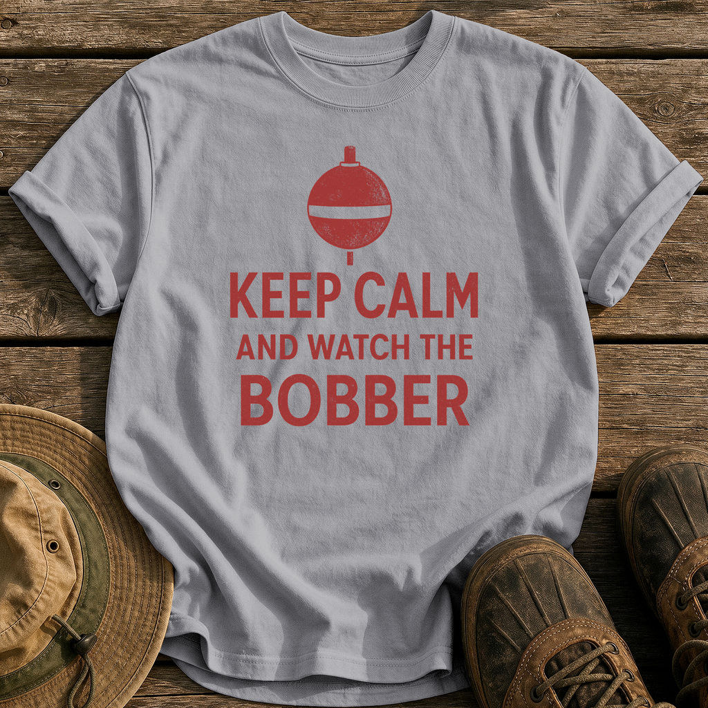 Keep Calm and Watch Bobber tee - Grey - front