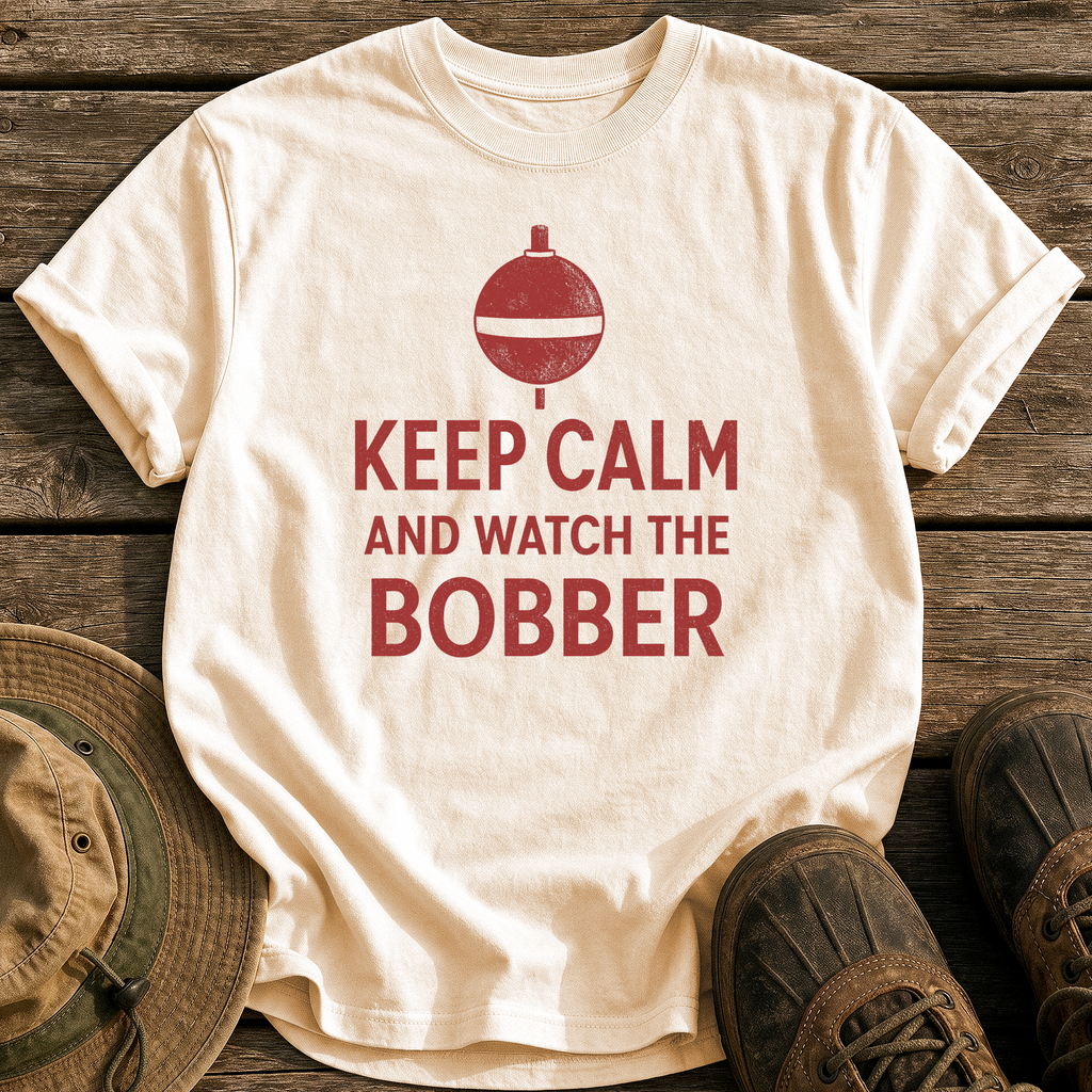 Keep Calm and Watch Bobber tee - Ivory - front