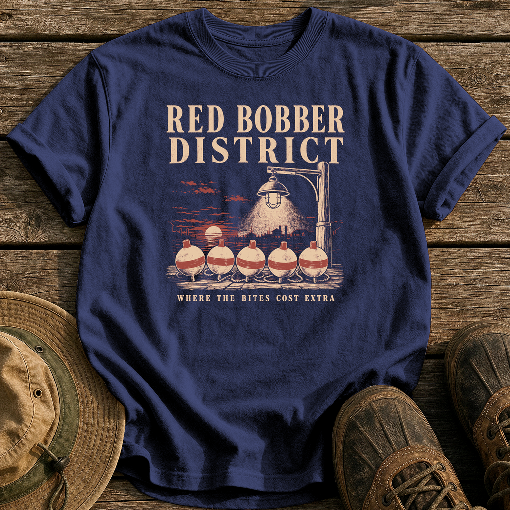 Red Bobber District tee - True Navy - front