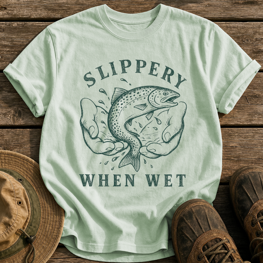 Slippery When Wet tee - Bay - front