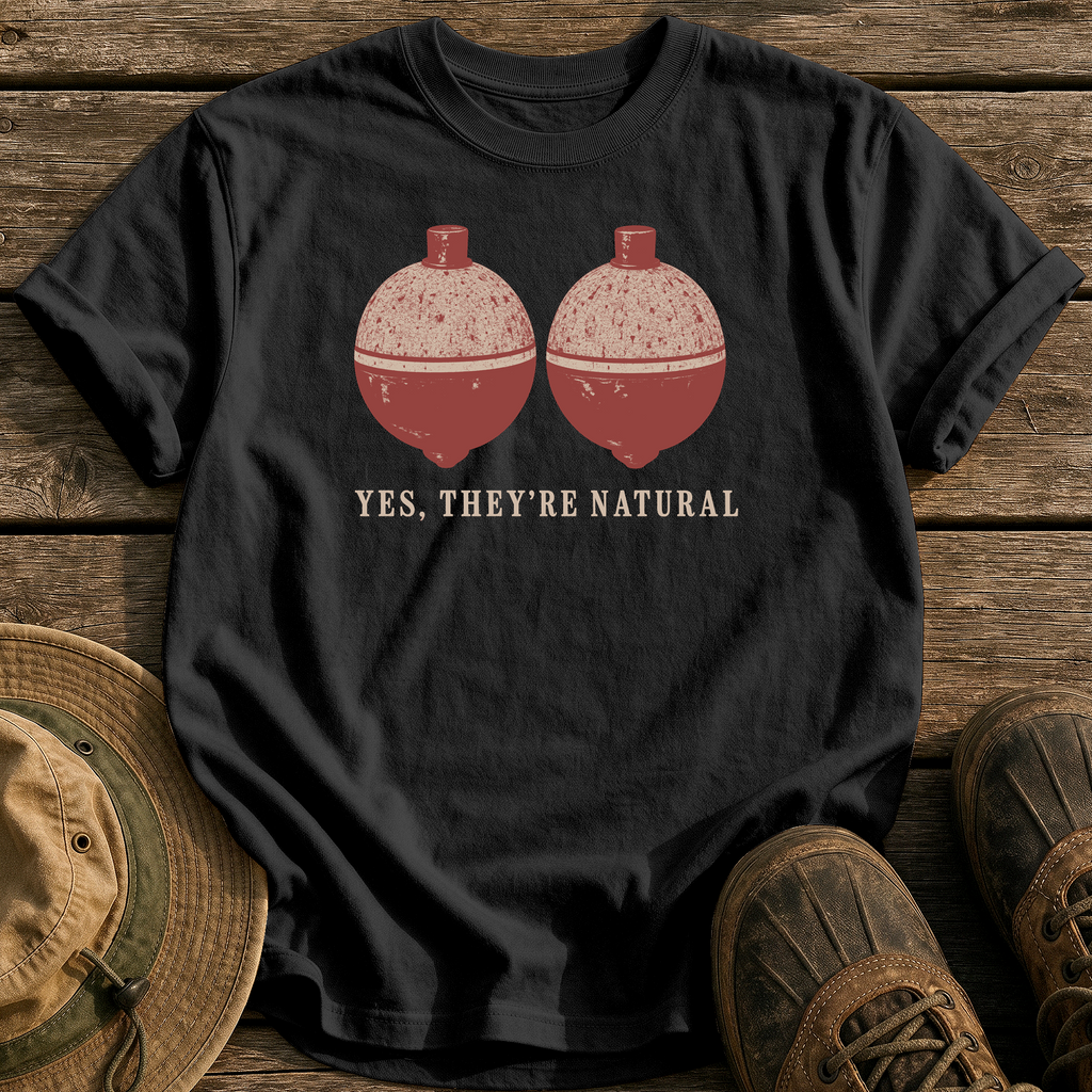 Yes, They're Natural tee - Black - front