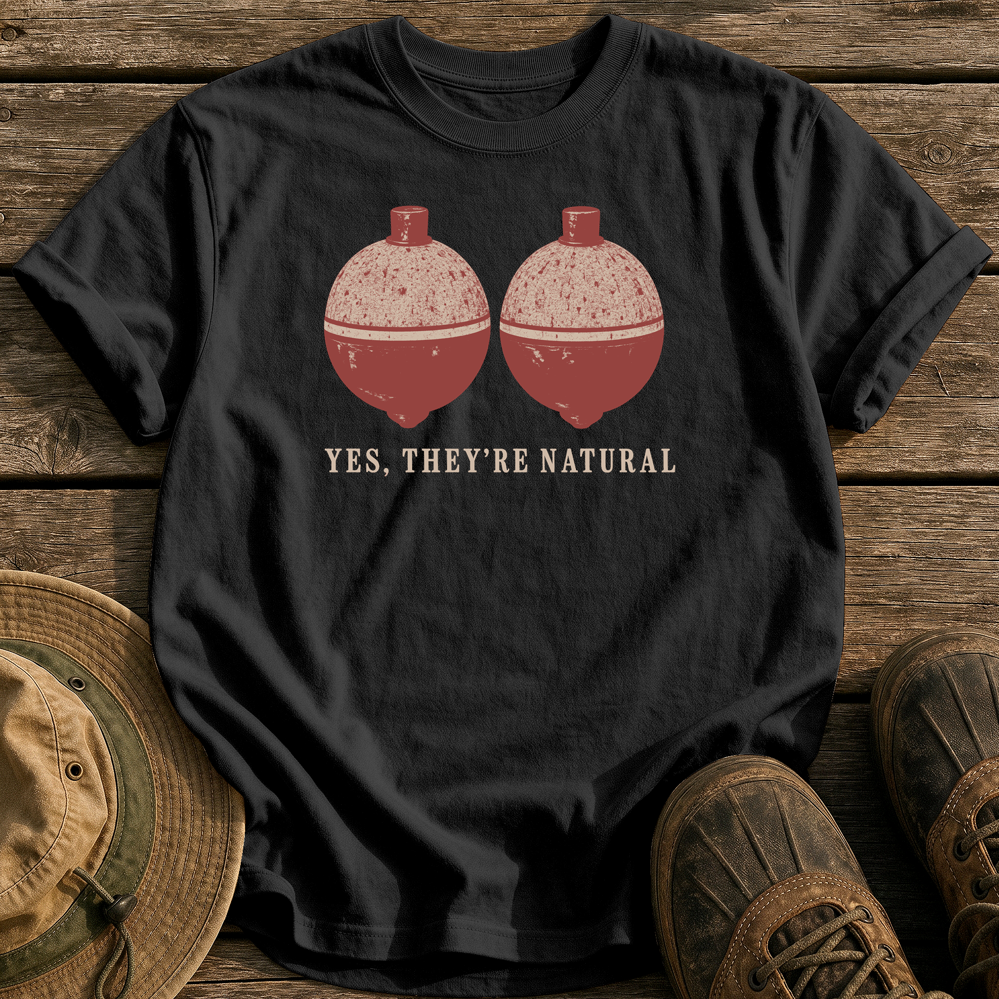 Yes, They're Natural tee - Black - front