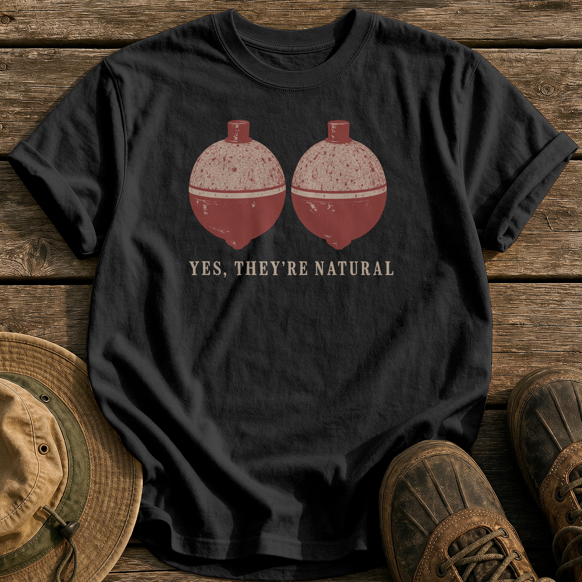 Yes, They're Natural tee - Black - front