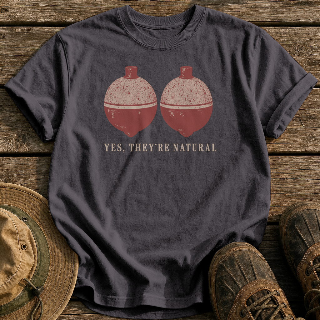 Yes, They're Natural tee - Graphite - front