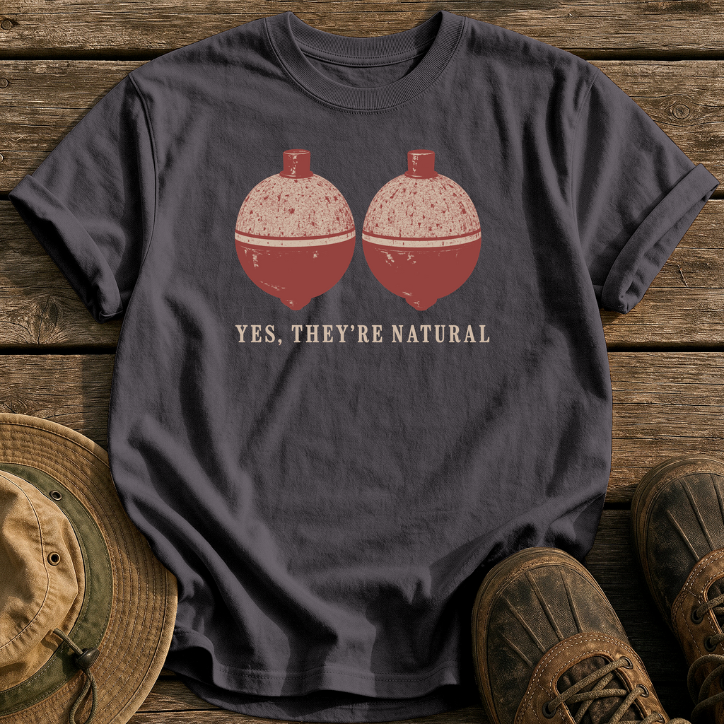 Yes, They're Natural tee - Graphite - front