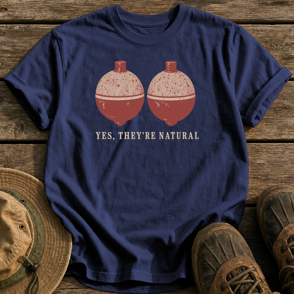 Yes, They're Natural tee - True Navy - front