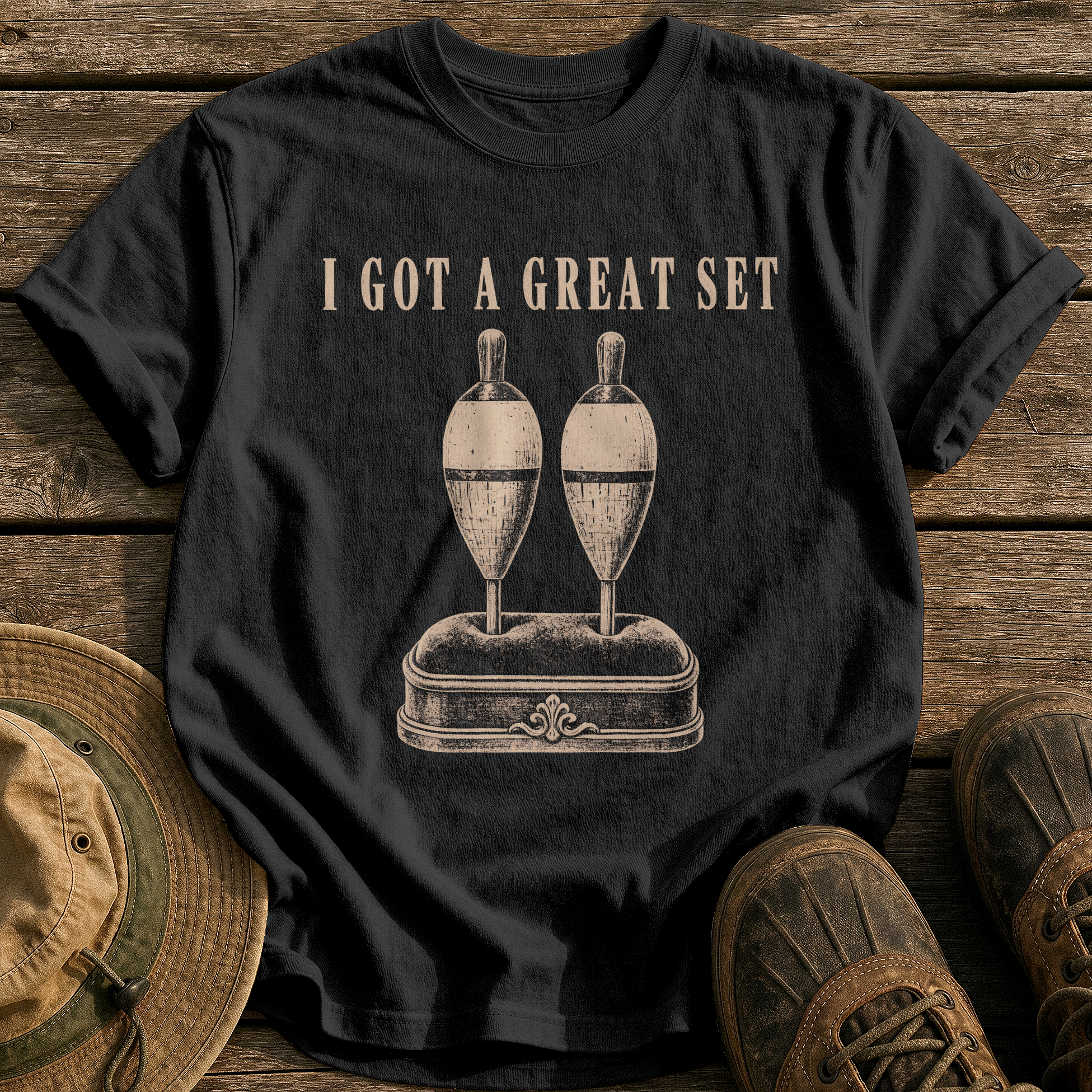 I Got a Great Set tee - Black - front