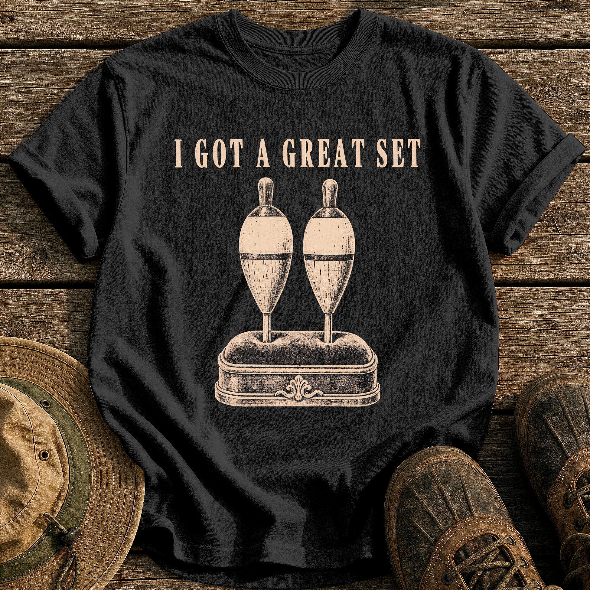 I Got a Great Set tee - Black - front