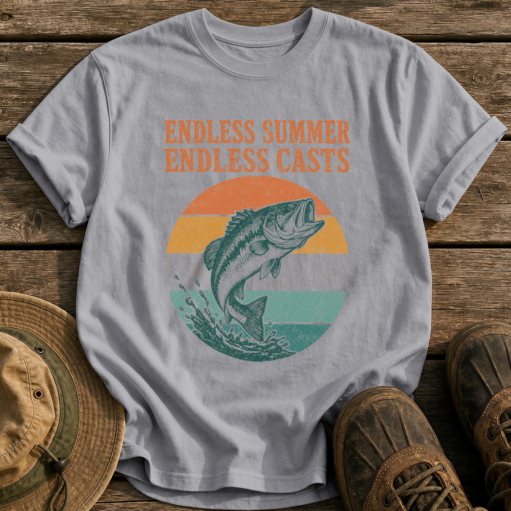 Endless Summer, Endless Casts tee - Grey - front