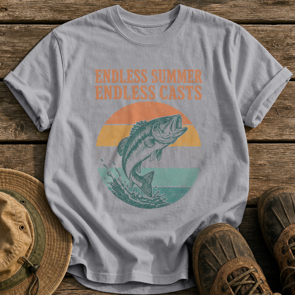Endless Summer, Endless Casts tee - Grey - front