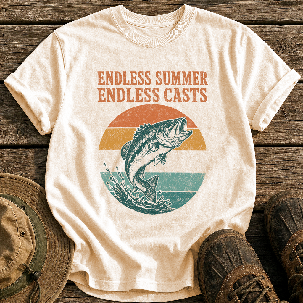Endless Summer, Endless Casts tee - Ivory - front