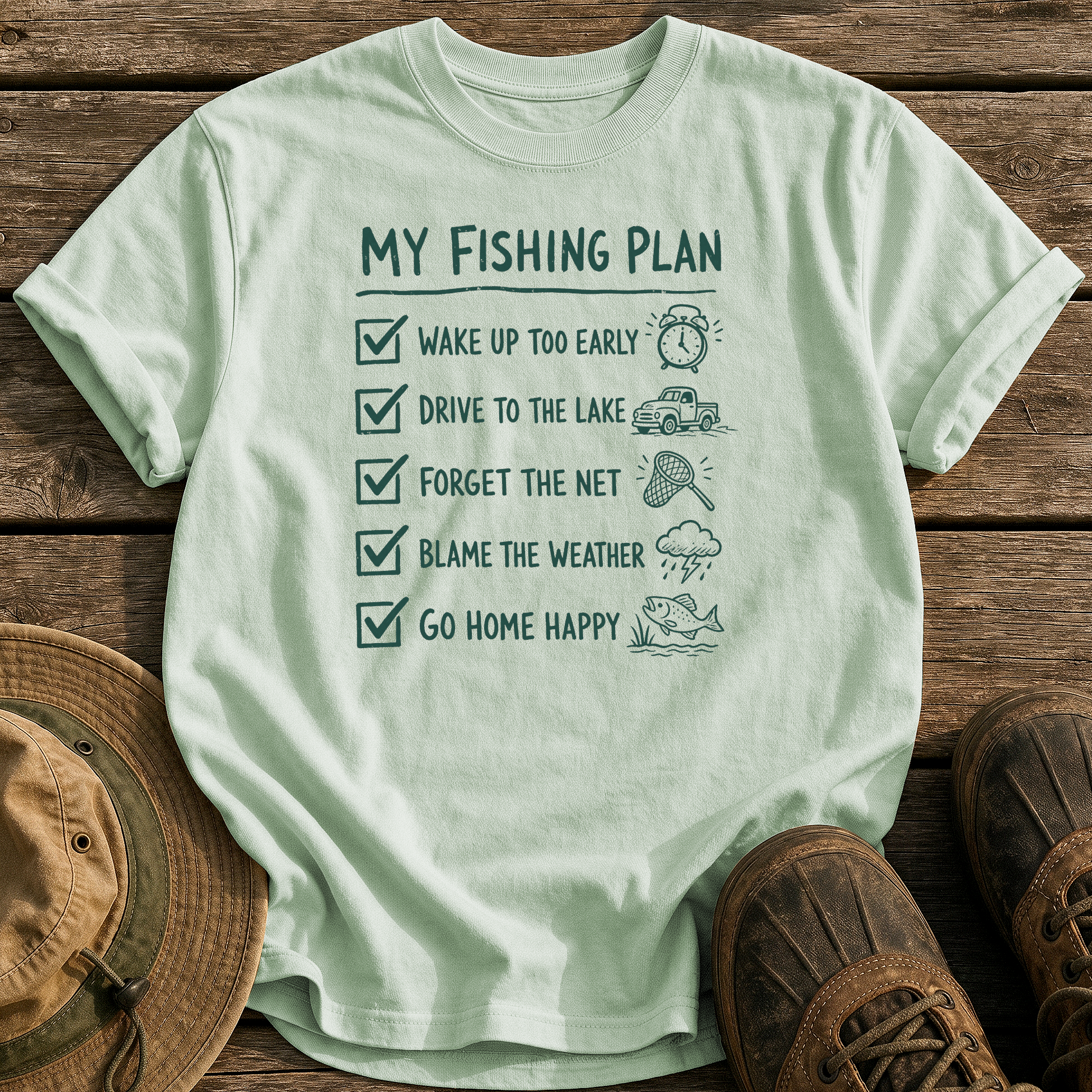 My Fishing Plan tee - Bay - front