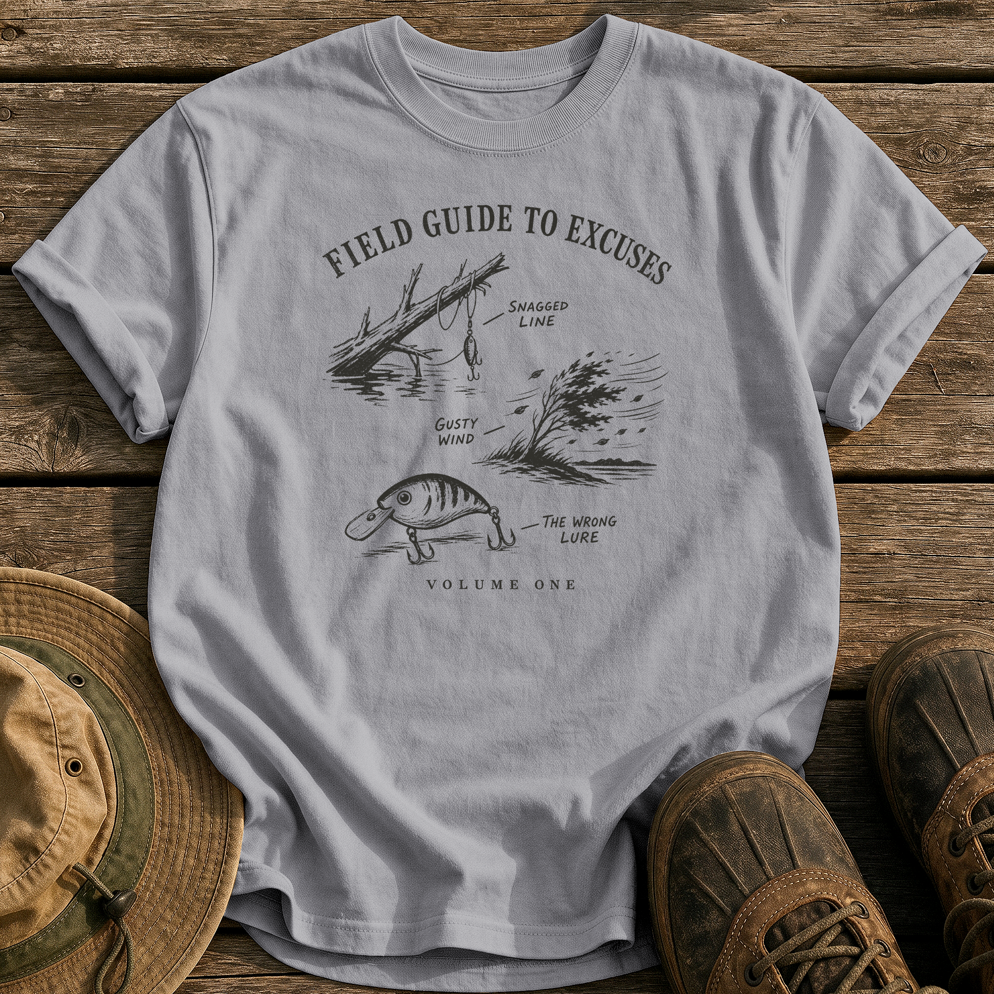 Field Guide to Excuses tee - Grey - front