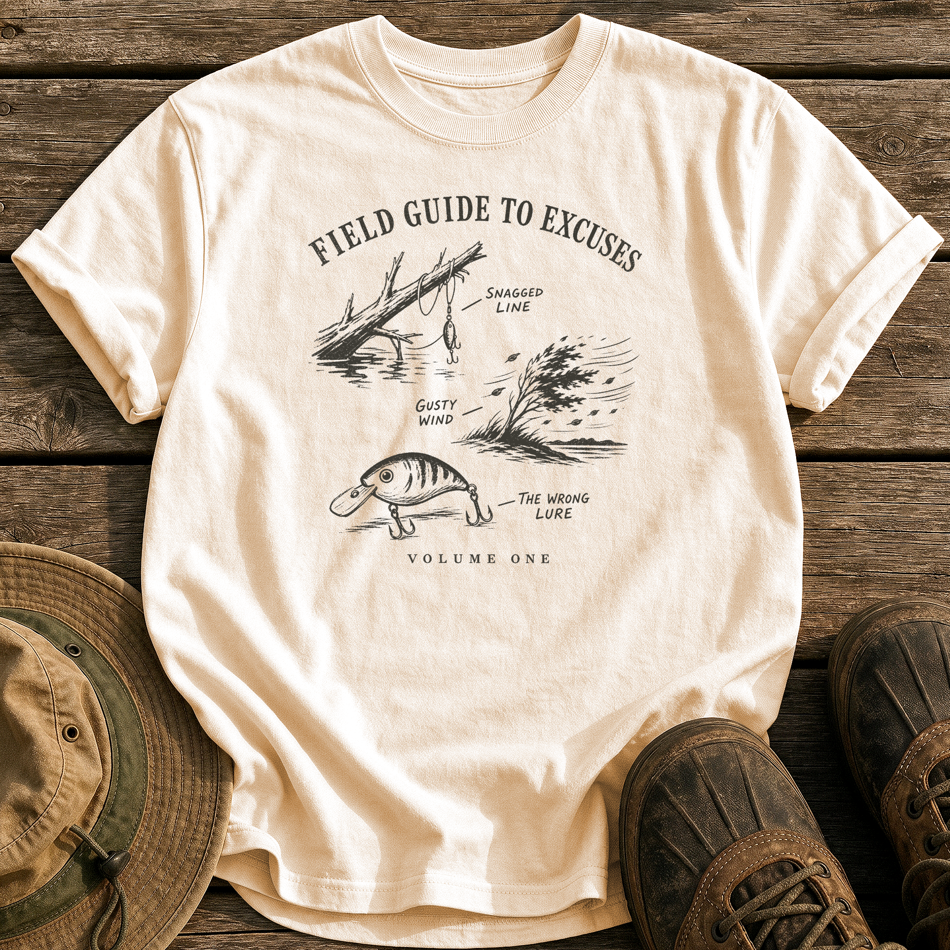 Field Guide to Excuses tee - Ivory - front