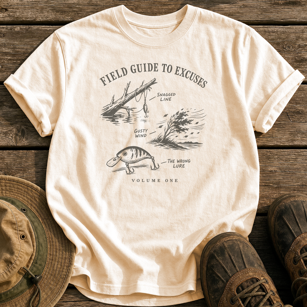 Field Guide to Excuses tee - Ivory - front