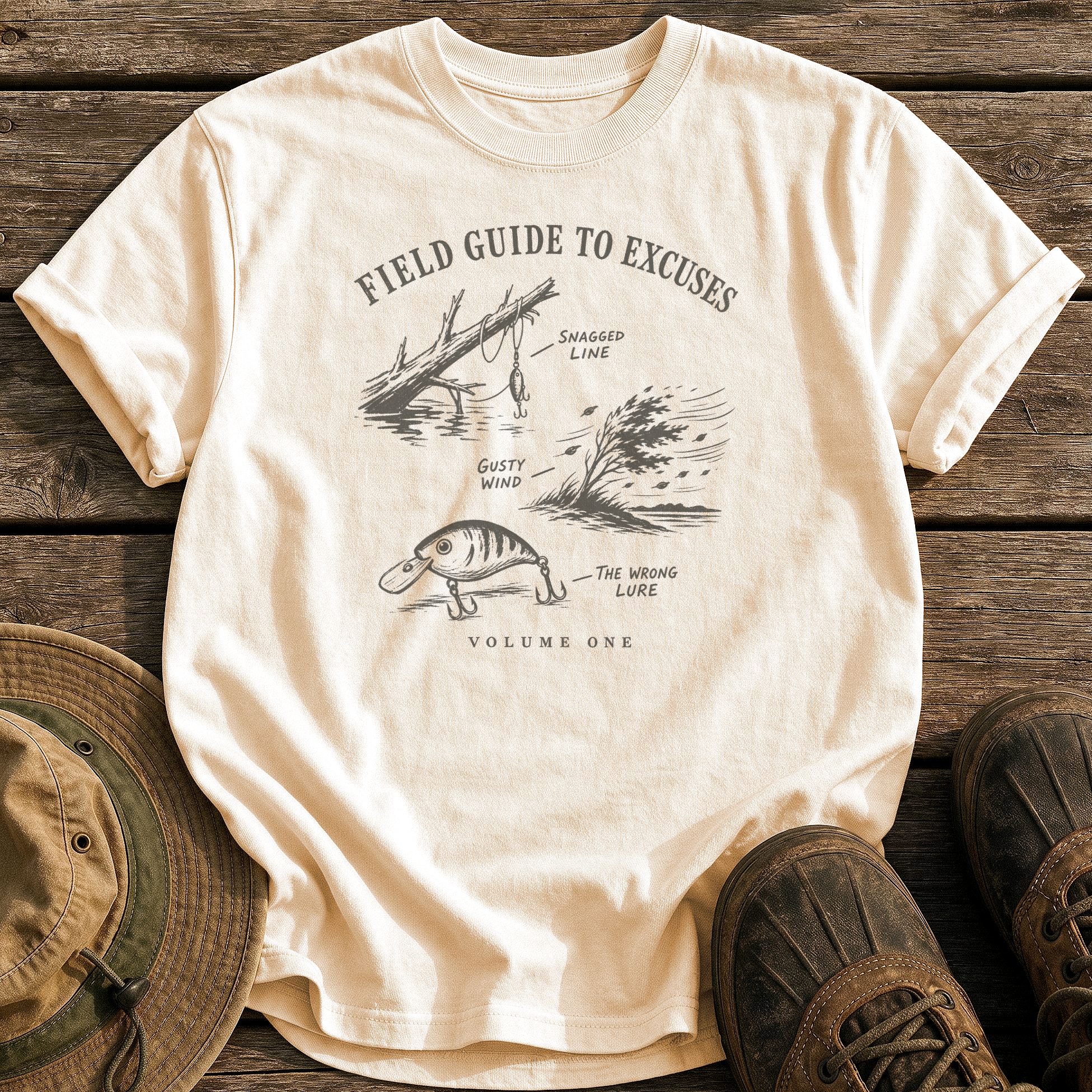 Field Guide to Excuses tee - Ivory - front