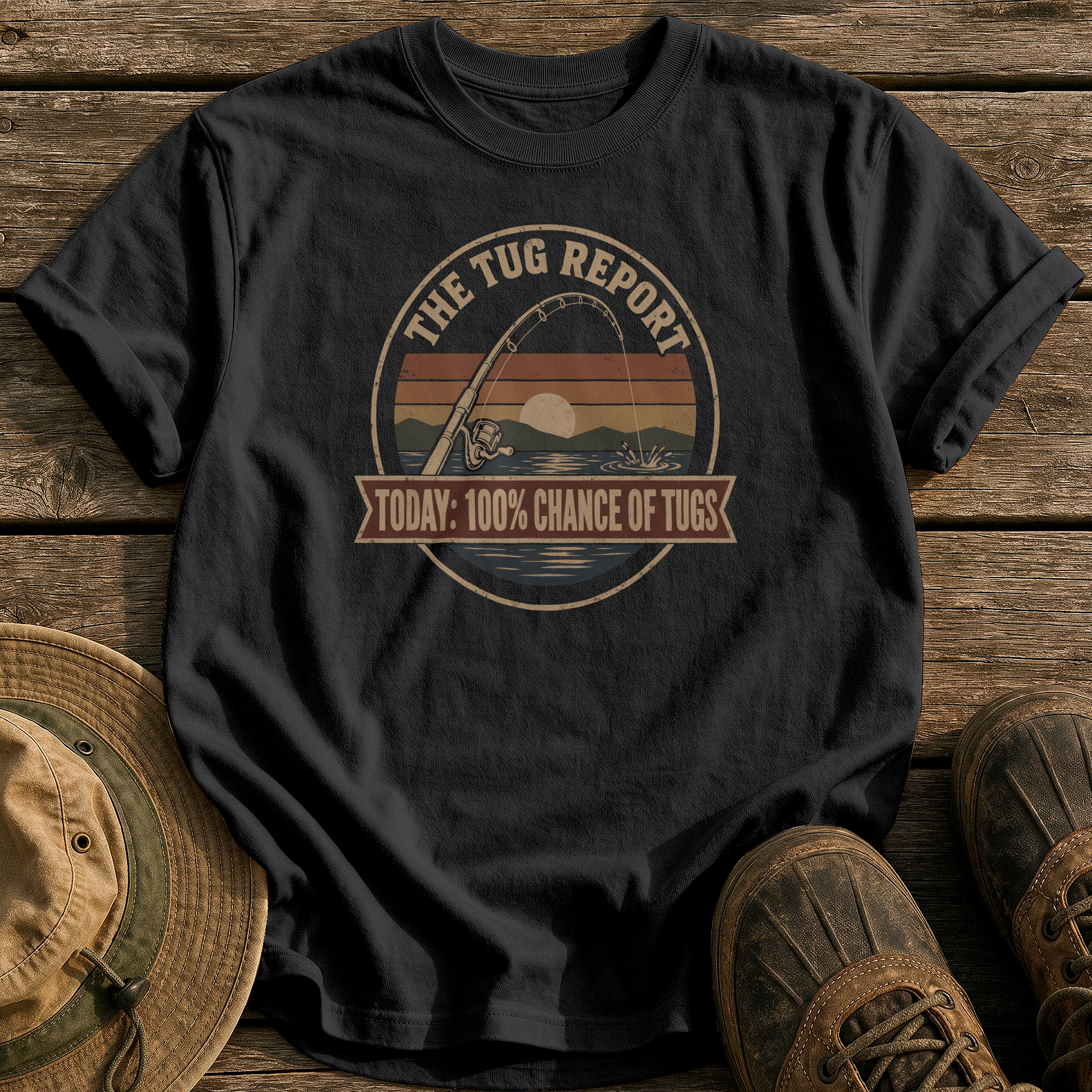 The Tug Report tee - Black - front