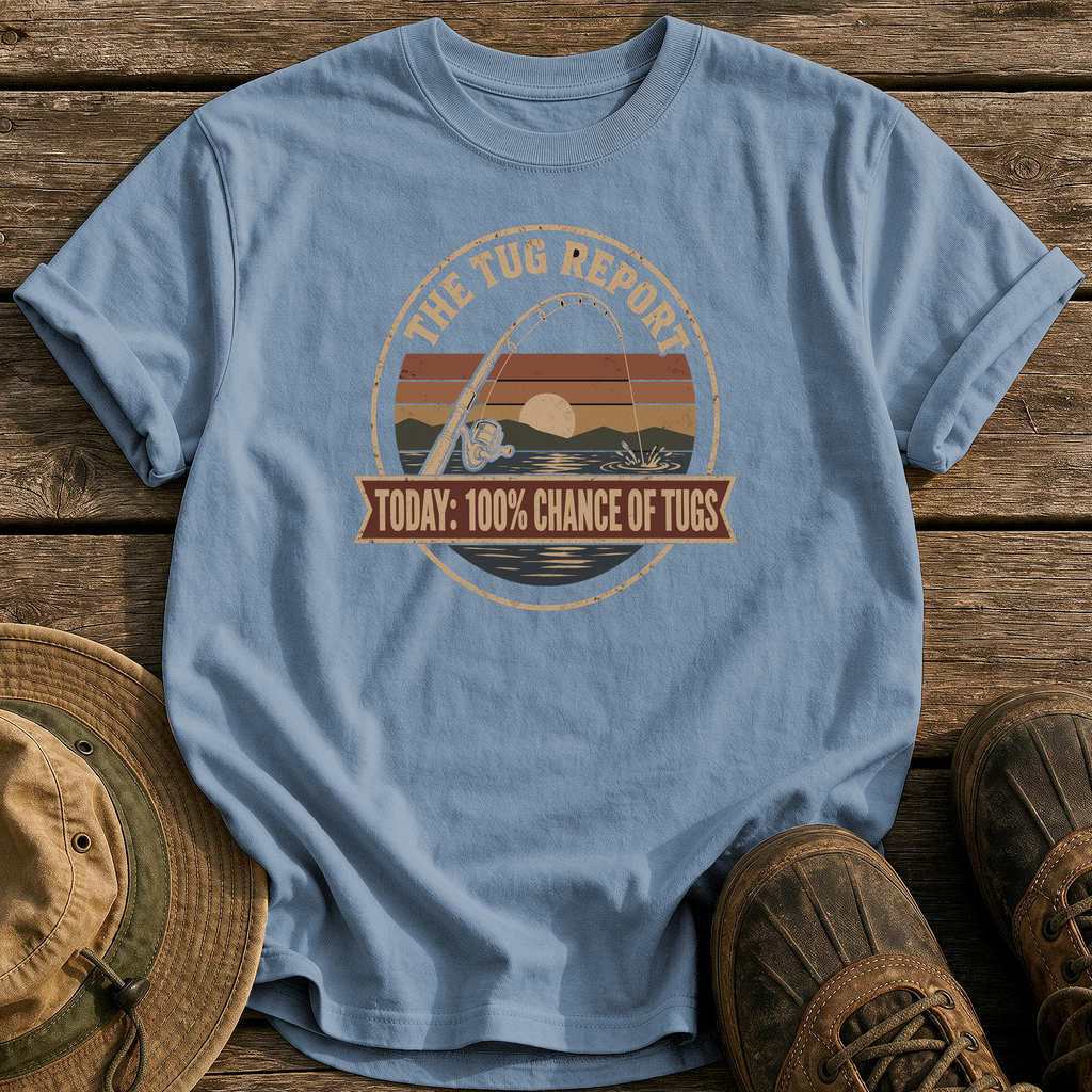 The Tug Report tee - Blue Jean - front