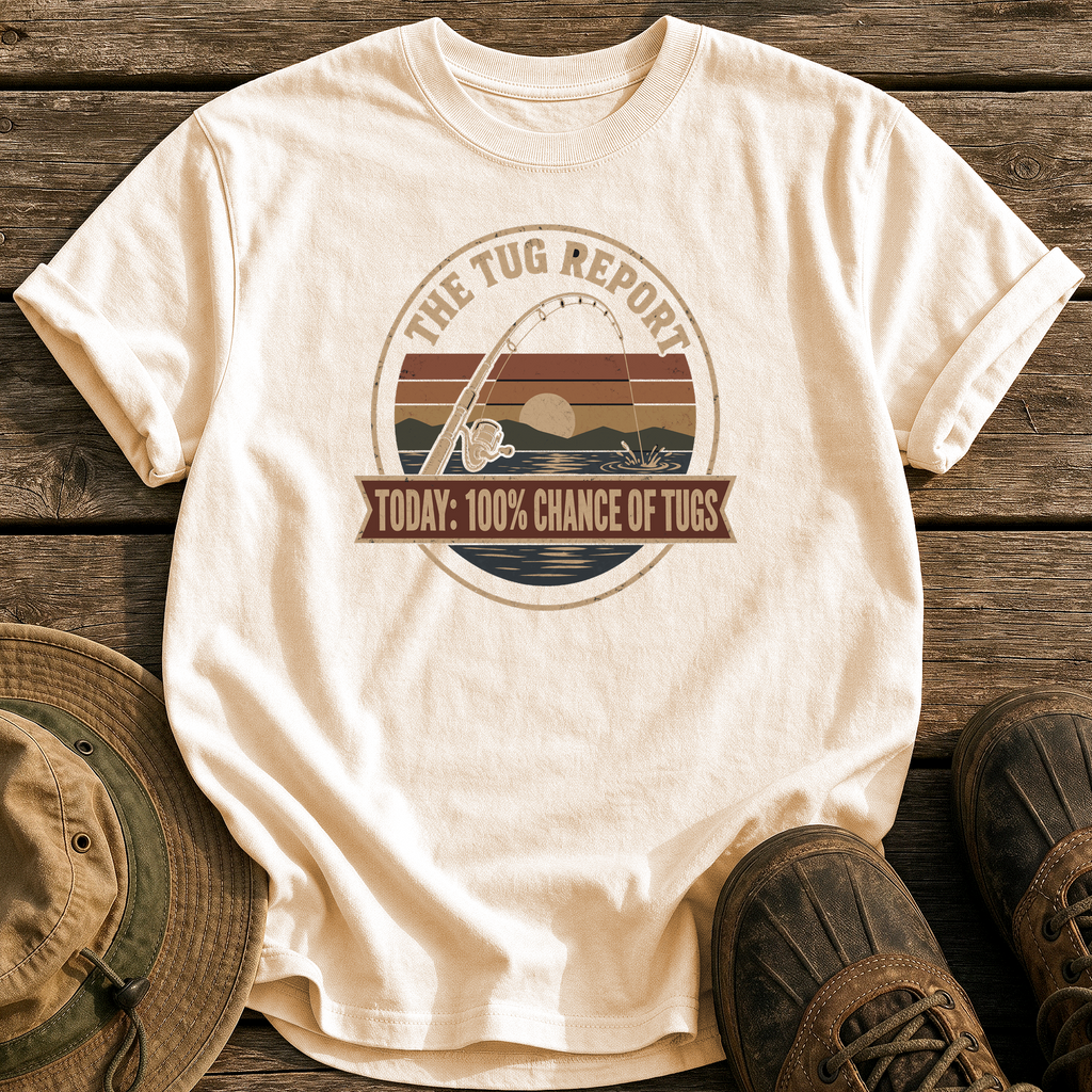 The Tug Report tee - Ivory - front