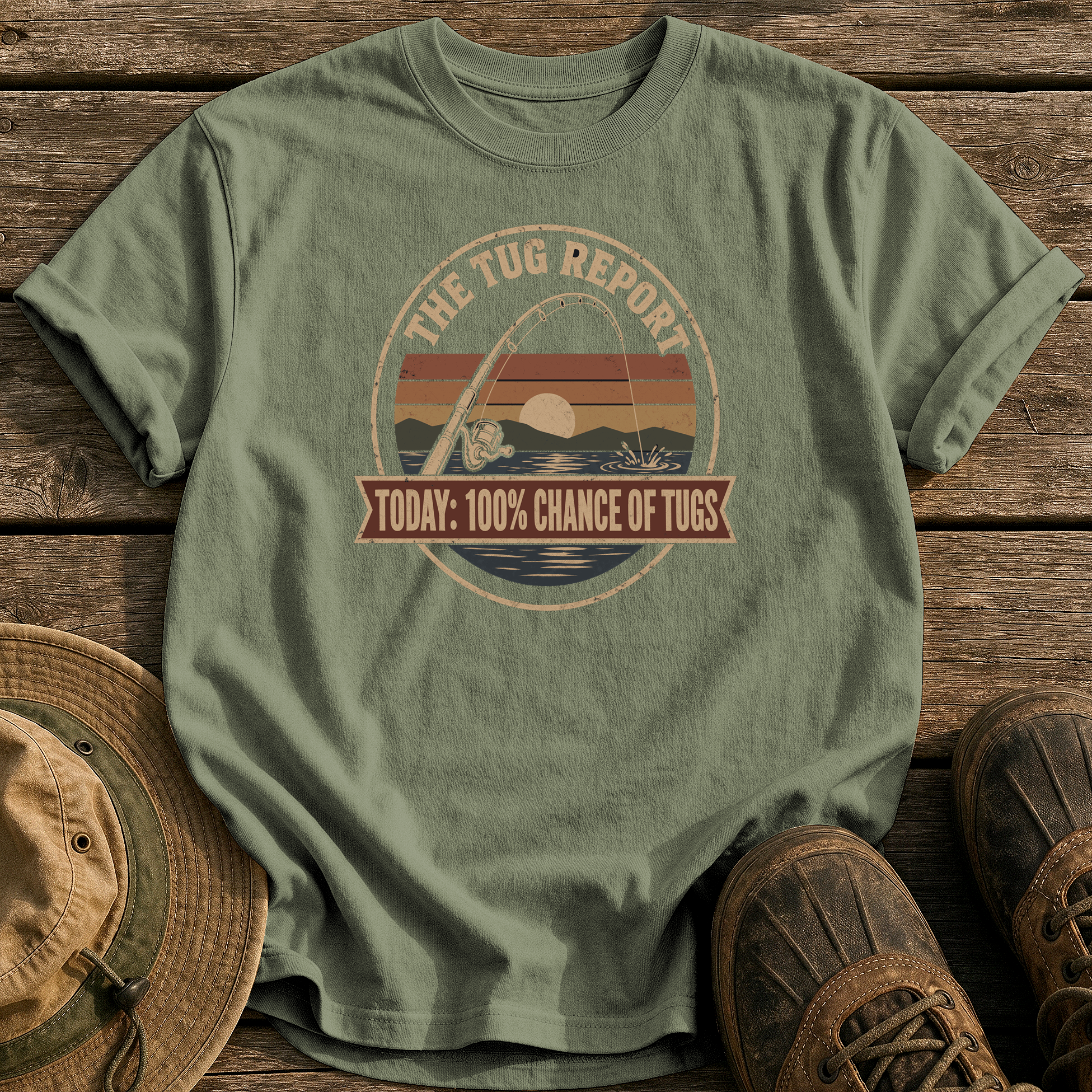 The Tug Report tee - Sage - front
