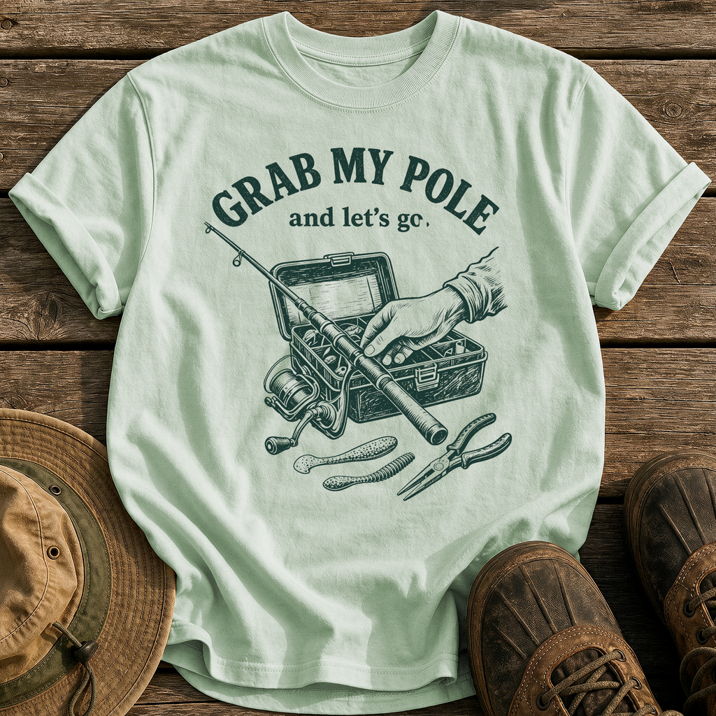 Grab My Pole tee - Bay - front