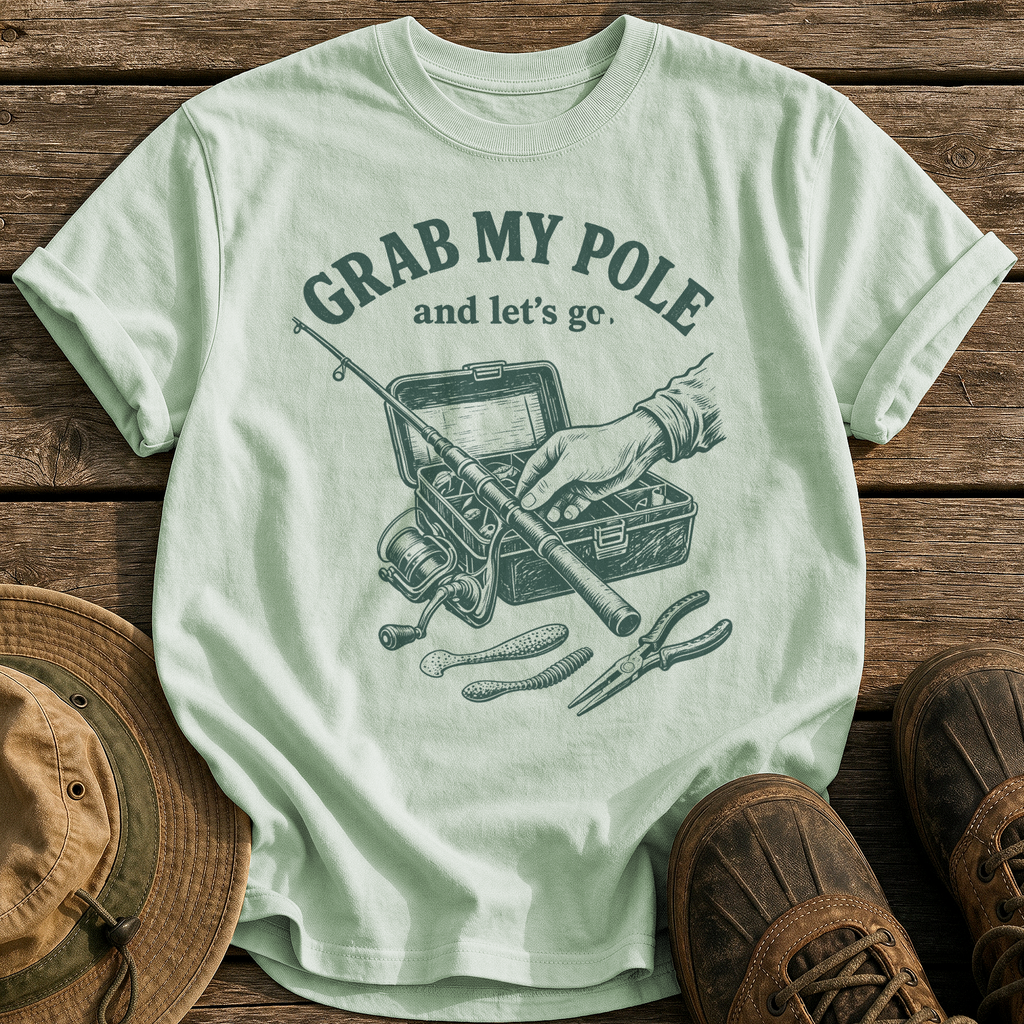 Grab My Pole tee - Bay - front