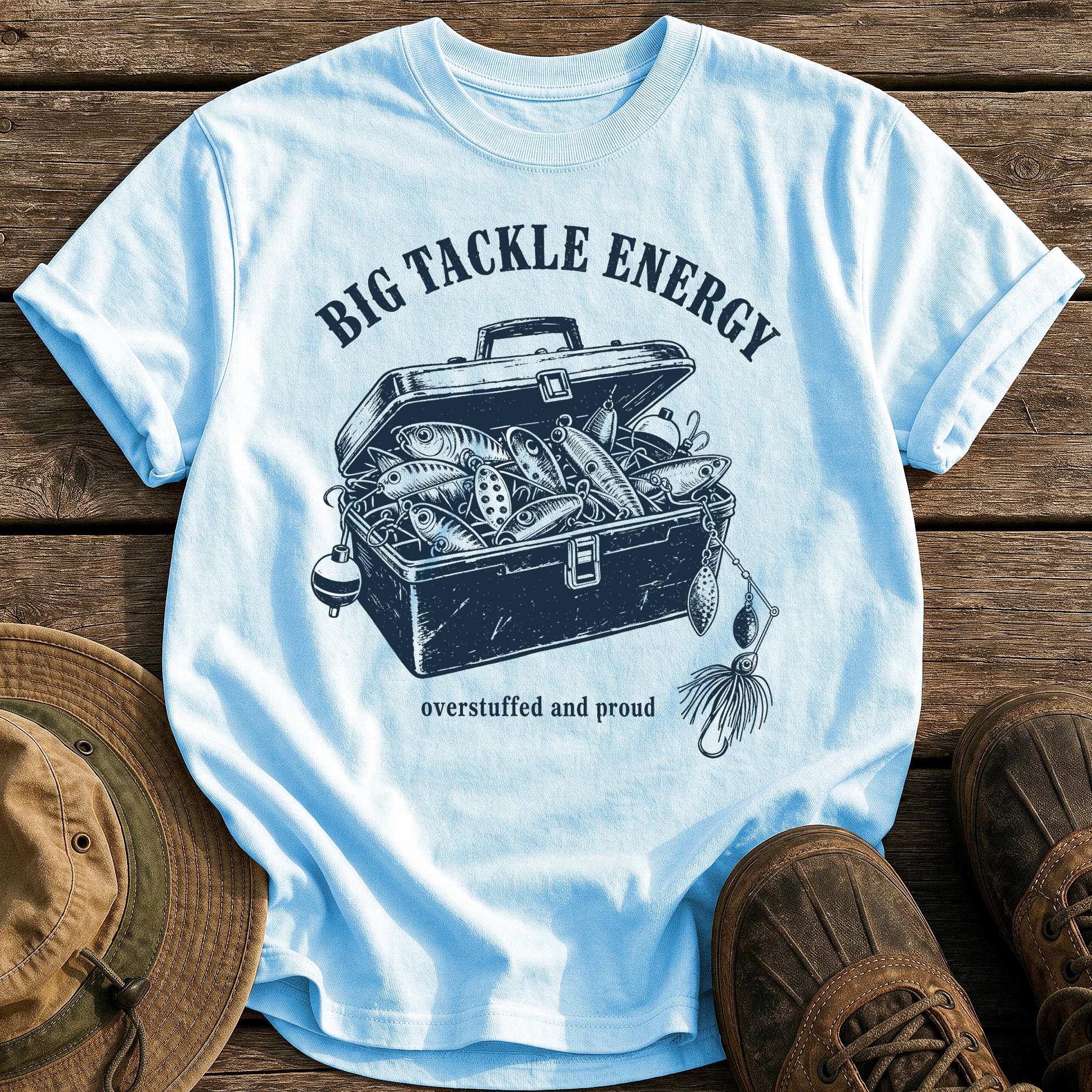 Big Tackle Energy tee - Chambray - front