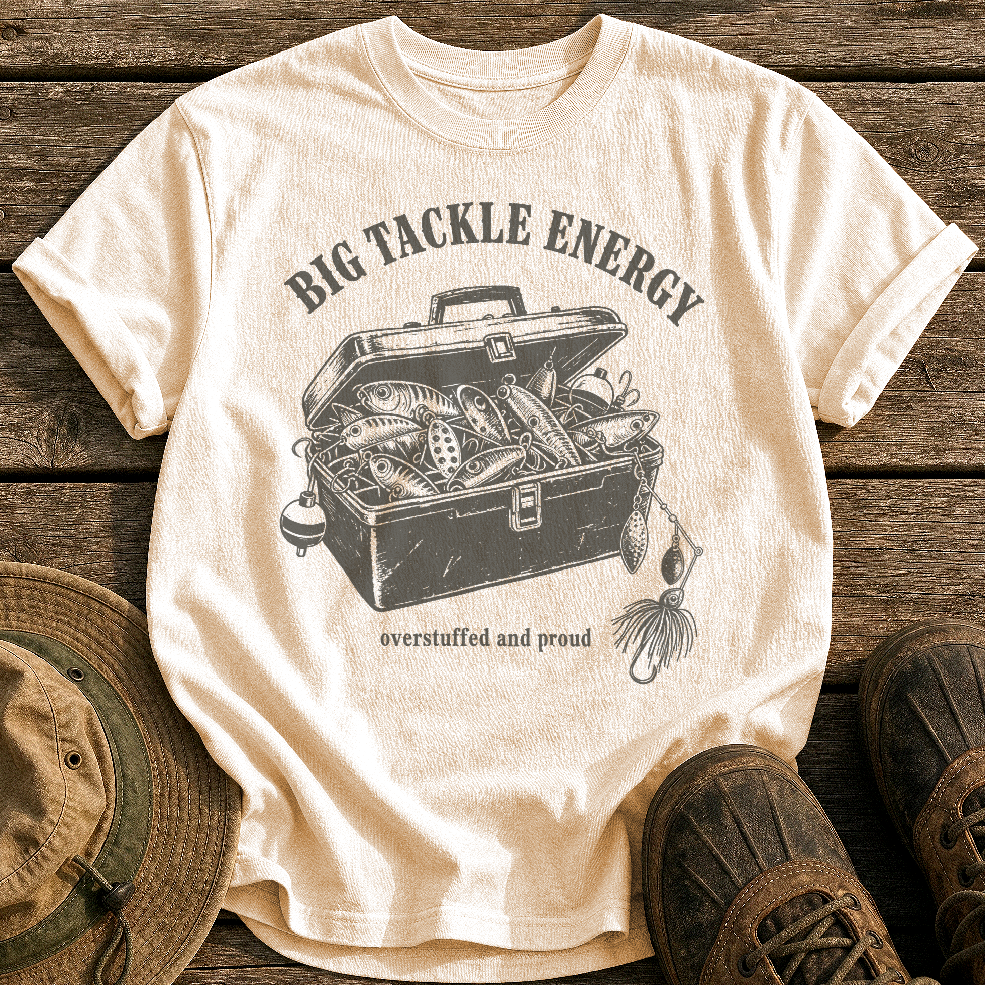 Big Tackle Energy tee - Ivory - front