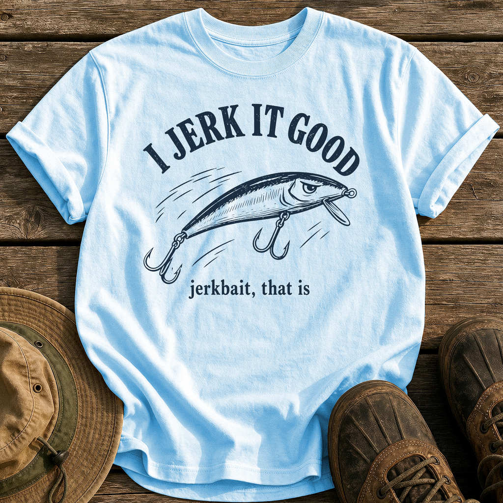 I Jerk It Good tee - Chambray - front