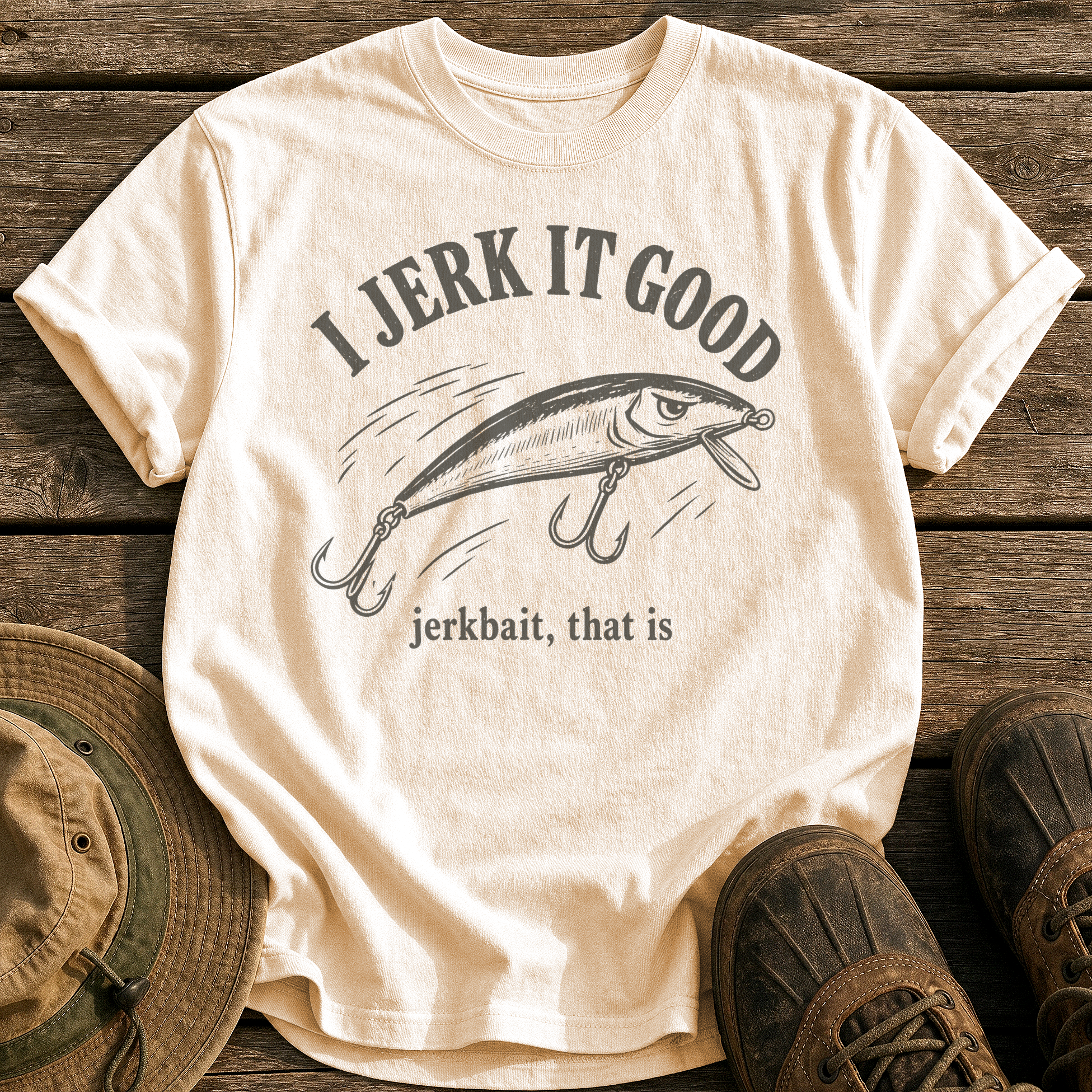 I Jerk It Good tee - Ivory - front