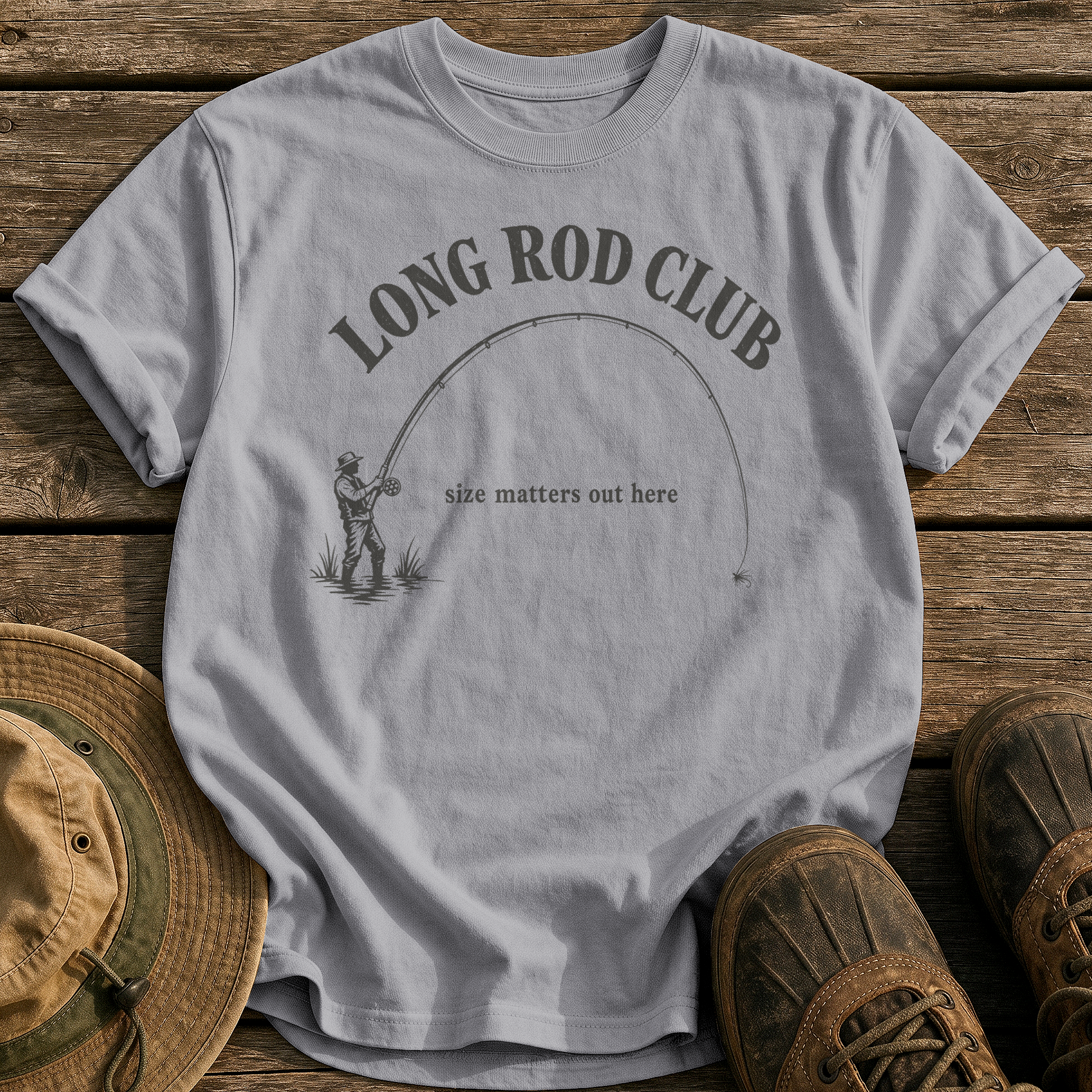 Long Rod Club tee - Grey - front