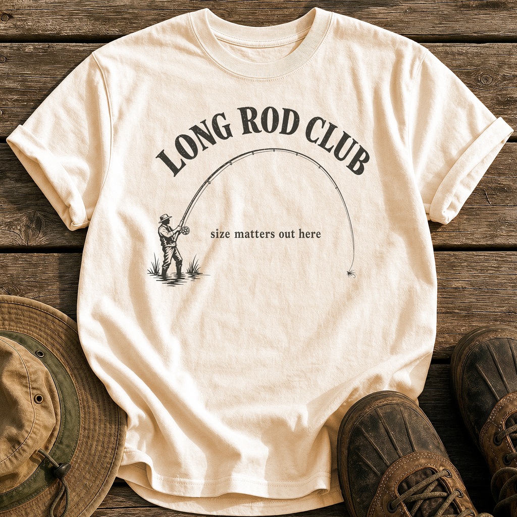 Long Rod Club tee - Ivory - front