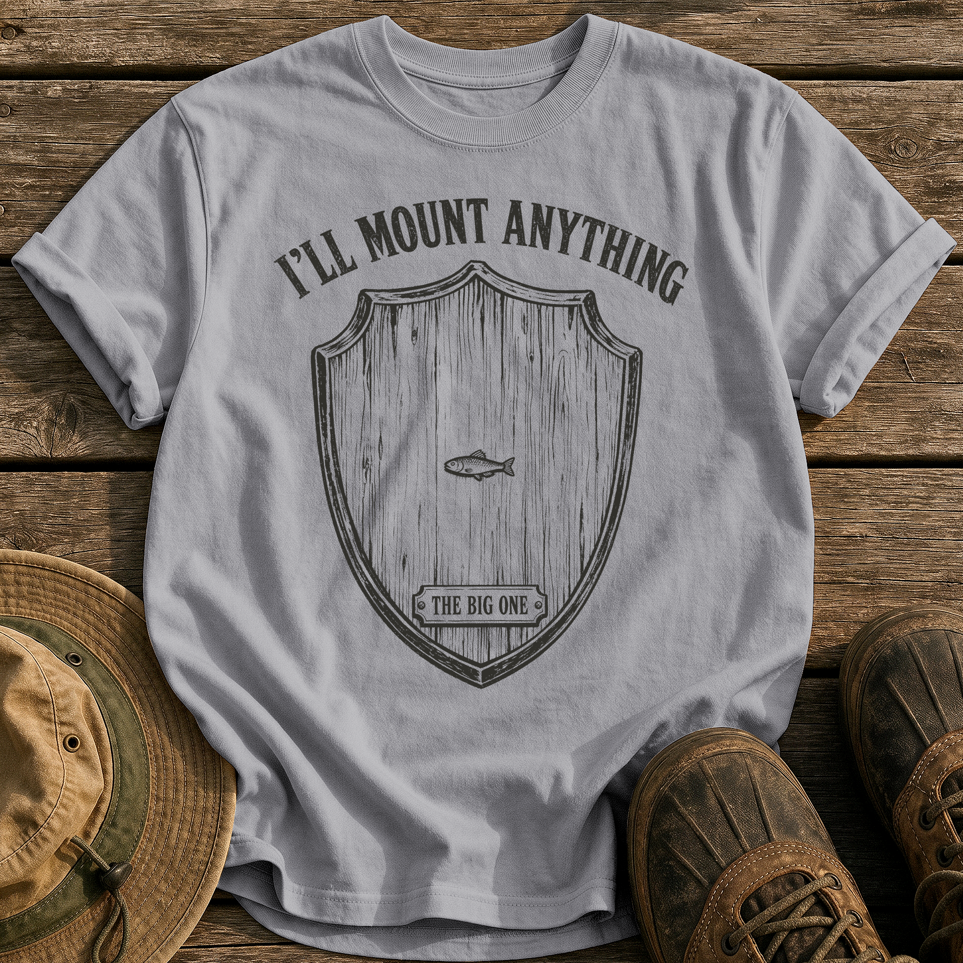 I'll Mount Anything tee - Grey - front