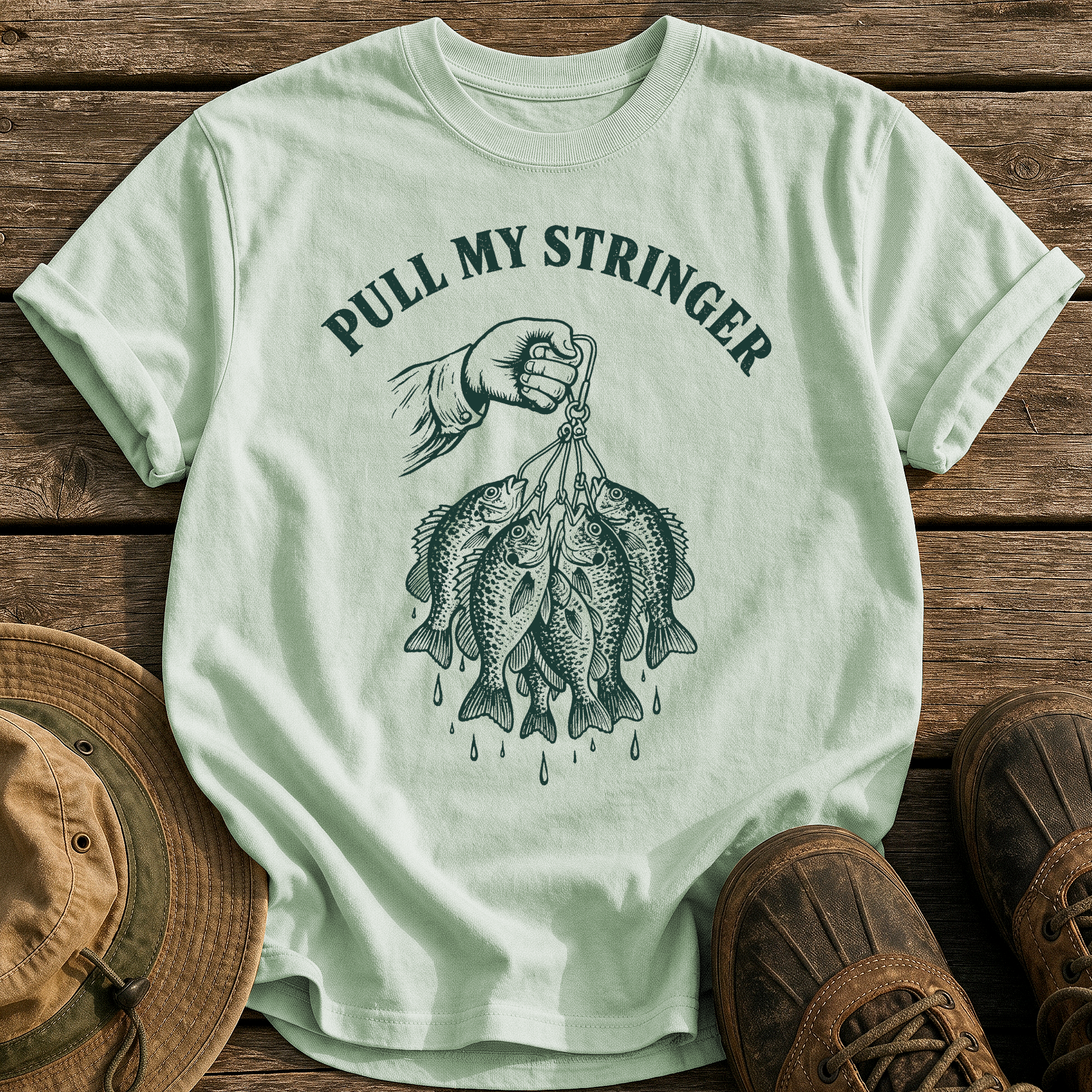Pull My Stringer tee - Bay - front