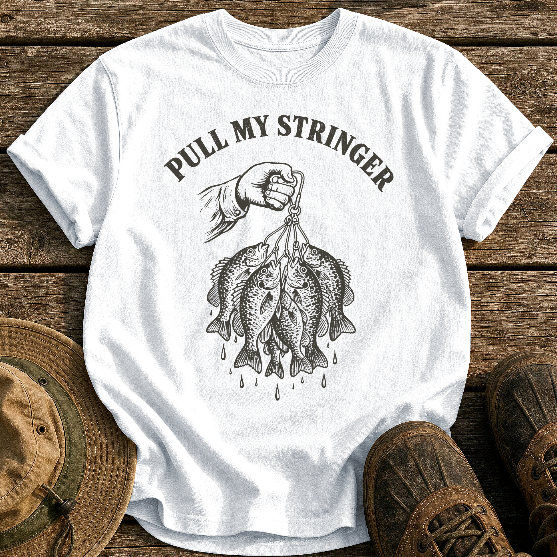 Pull My Stringer tee - White - front