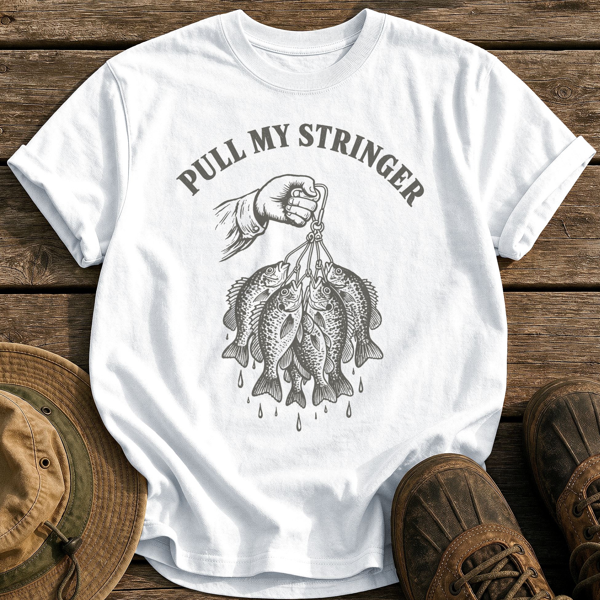 Pull My Stringer tee - White - front