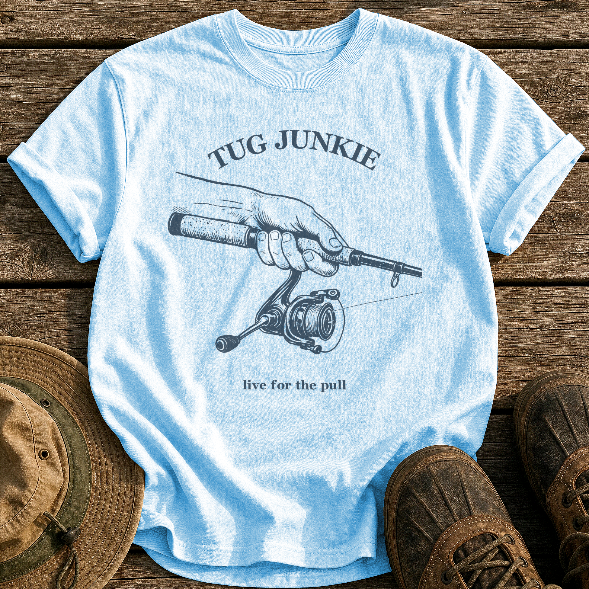 Tug Junkie tee - Chambray - front