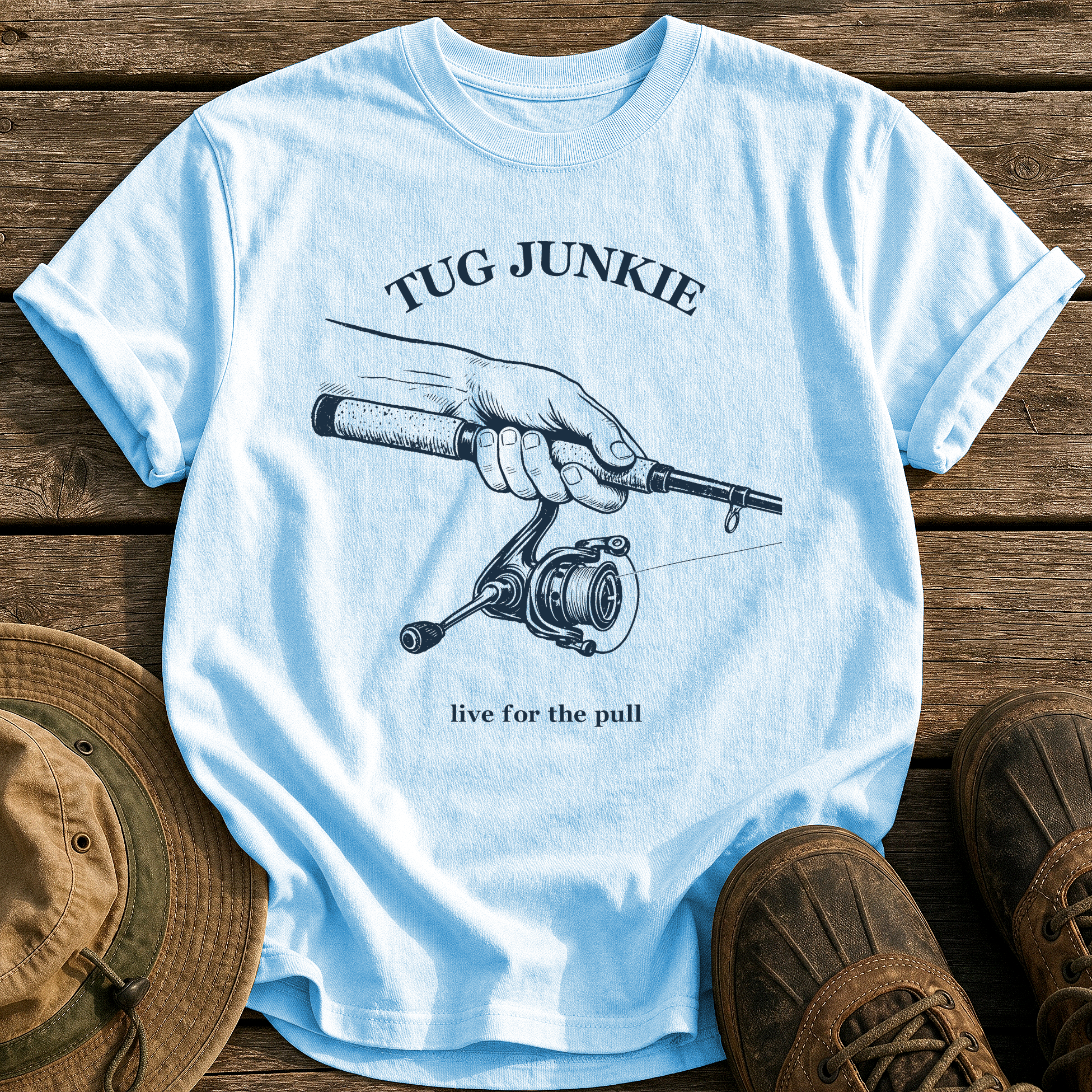 Tug Junkie tee - Chambray - front