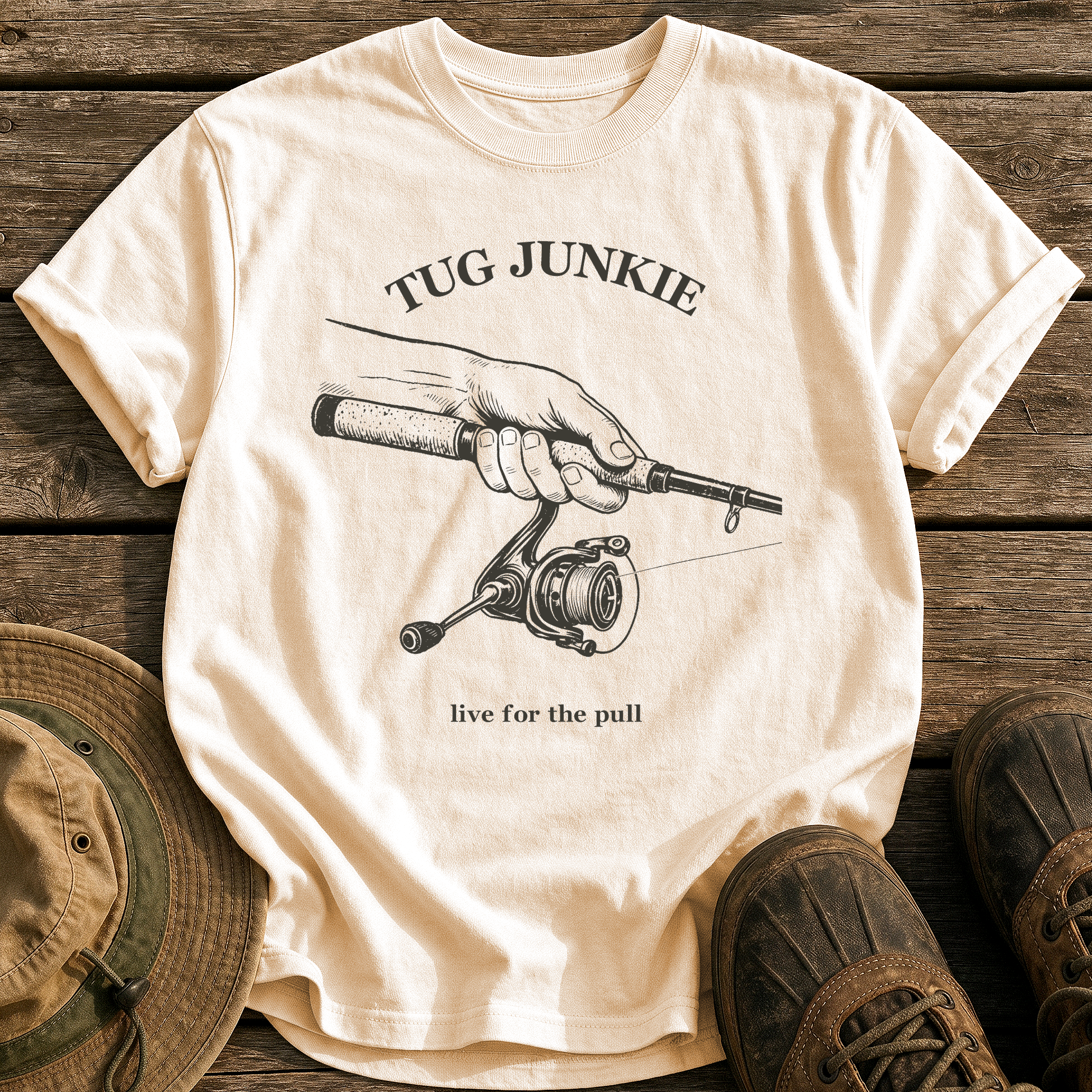 Tug Junkie tee - Ivory - front