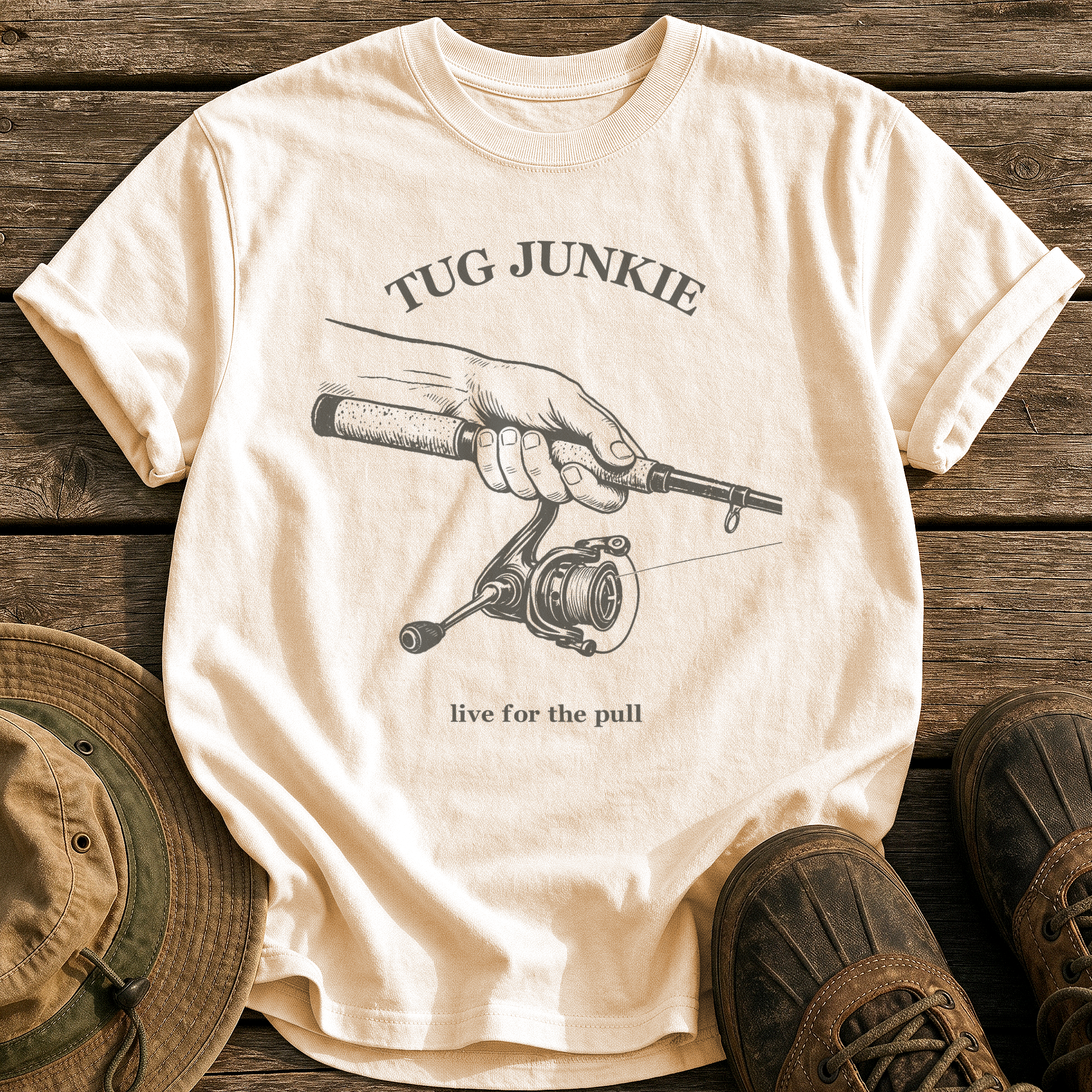 Tug Junkie tee - Ivory - front