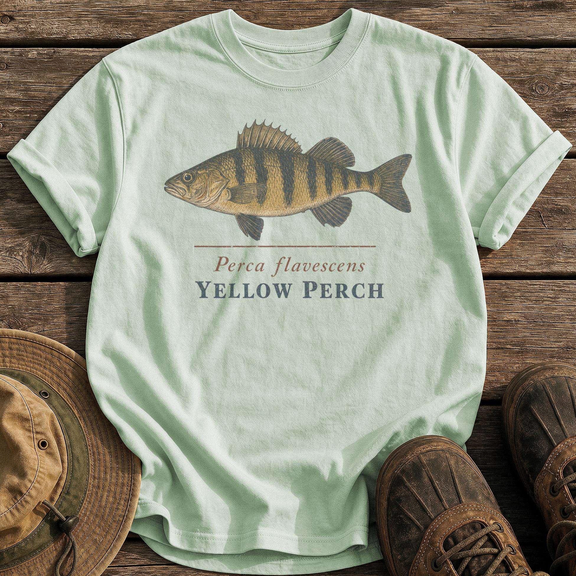 Yellow Perch tee - Bay - front
