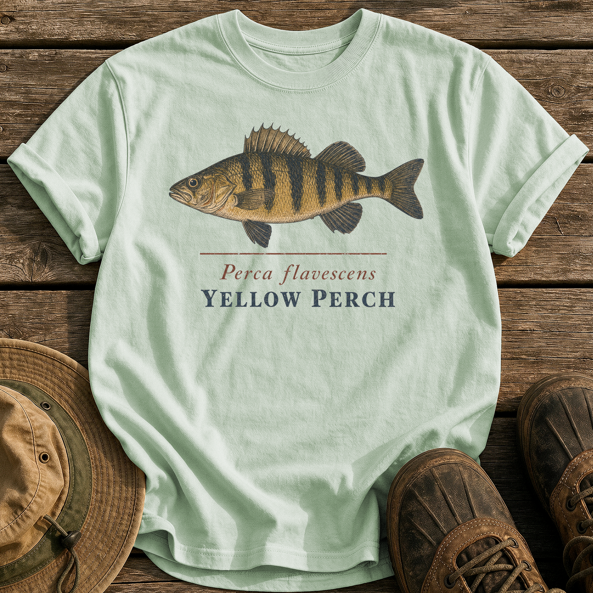 Yellow Perch tee - Bay - front